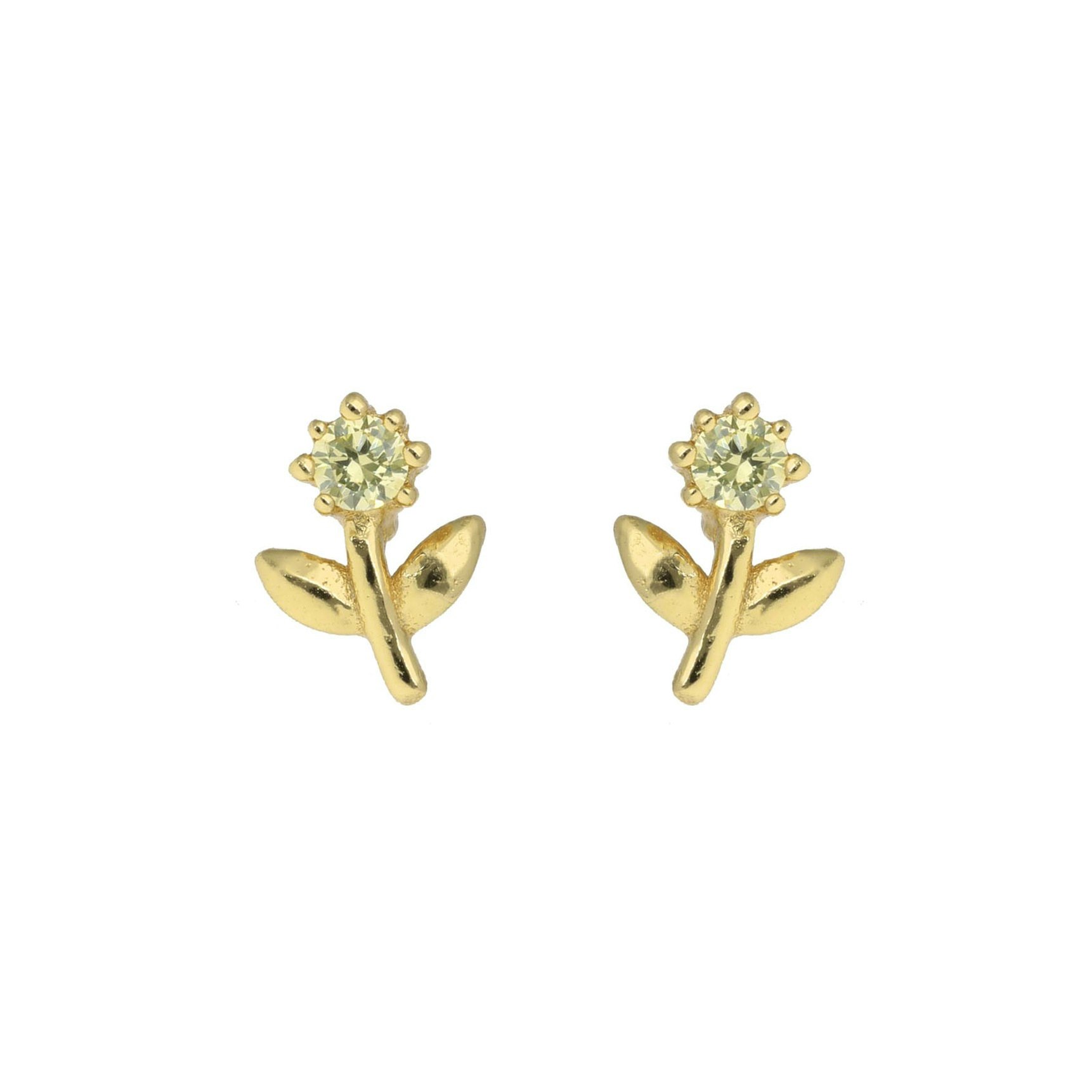 Theresa Apple Earsticks fra Nuni Copenhagen i Forgylt-Sølv Sterling 925