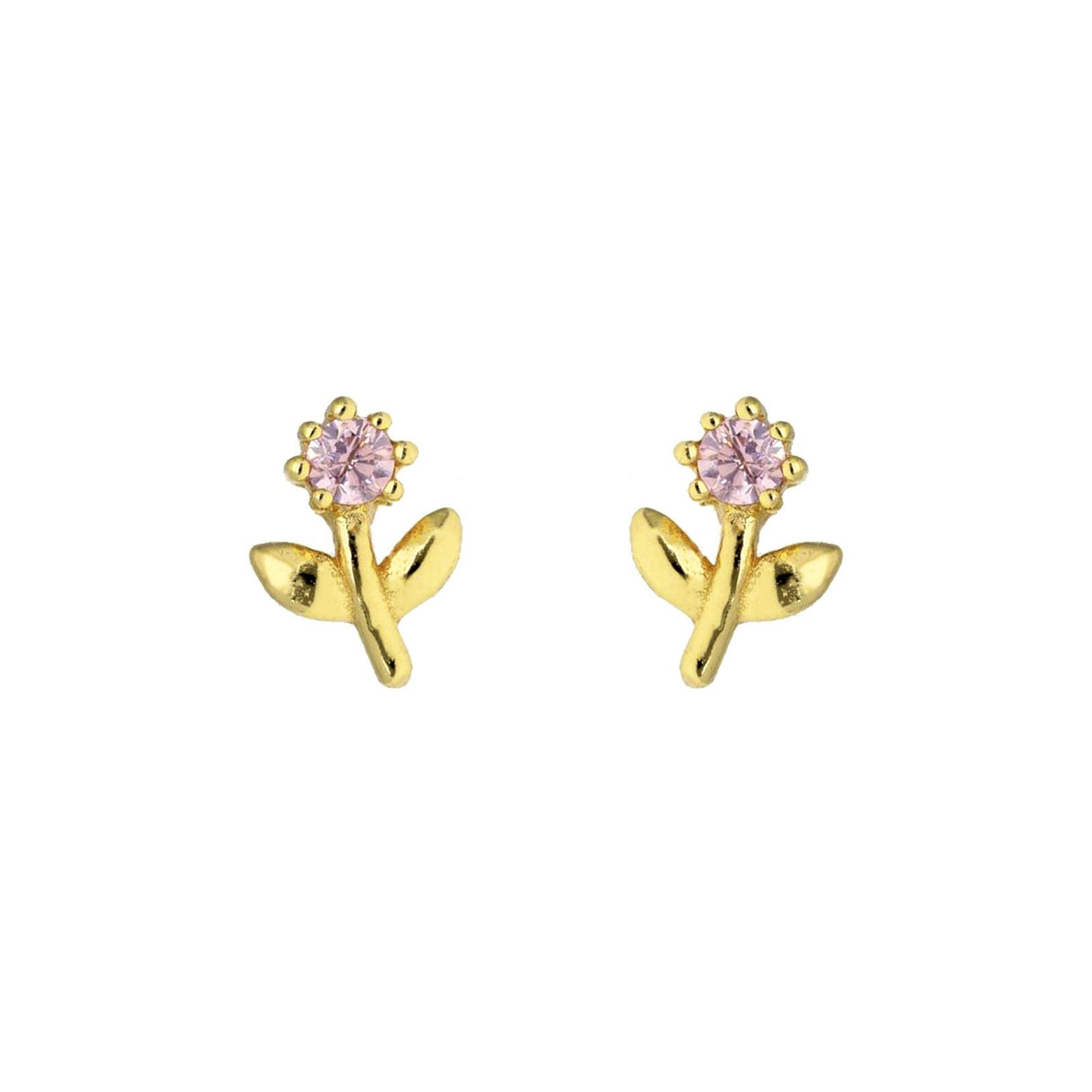 Theresa Pink Earsticks fra Nuni Copenhagen i Forgylt-Sølv Sterling 925