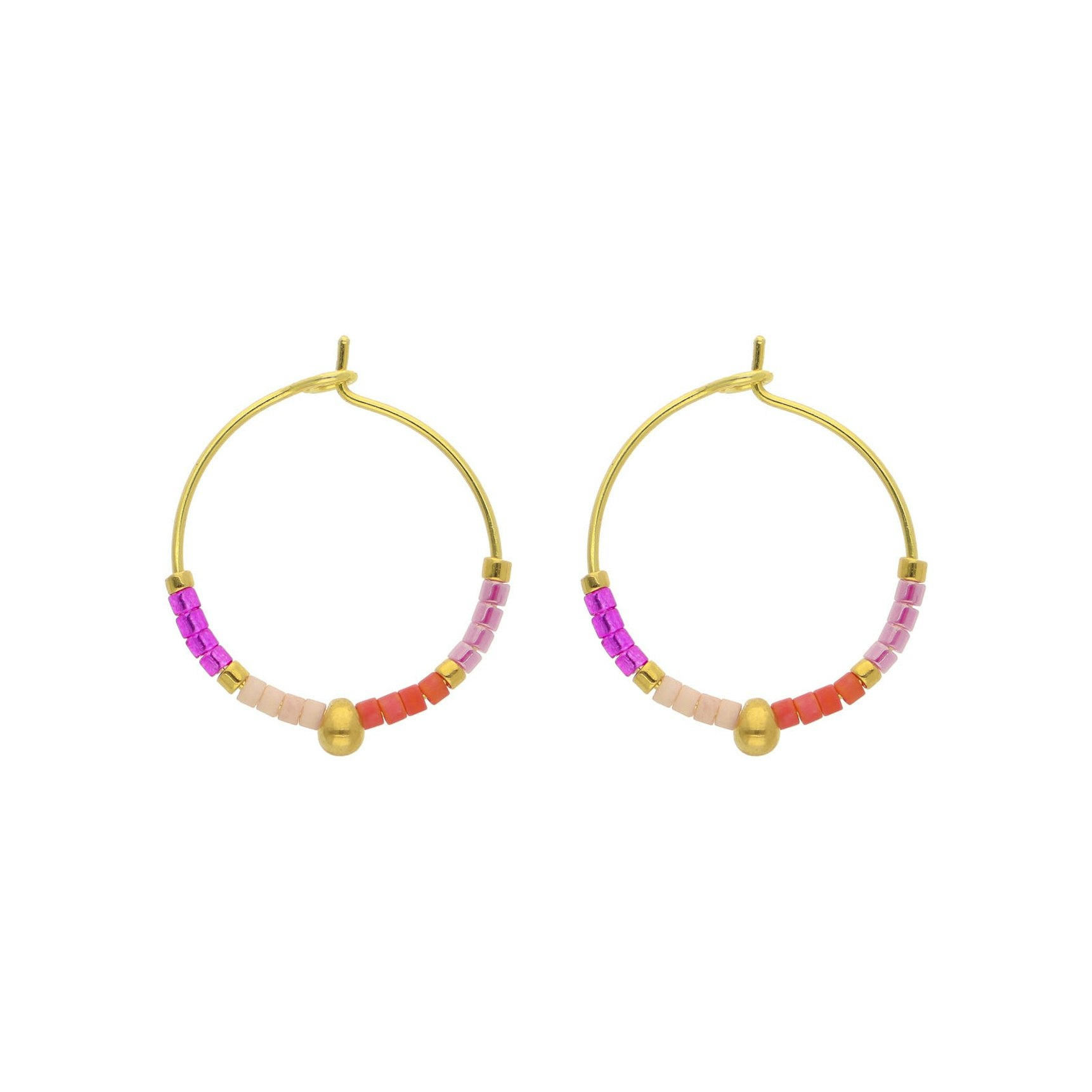 Regitze Coral Love Hoops fra Nuni Copenhagen i Forgylt-Sølv Sterling 925