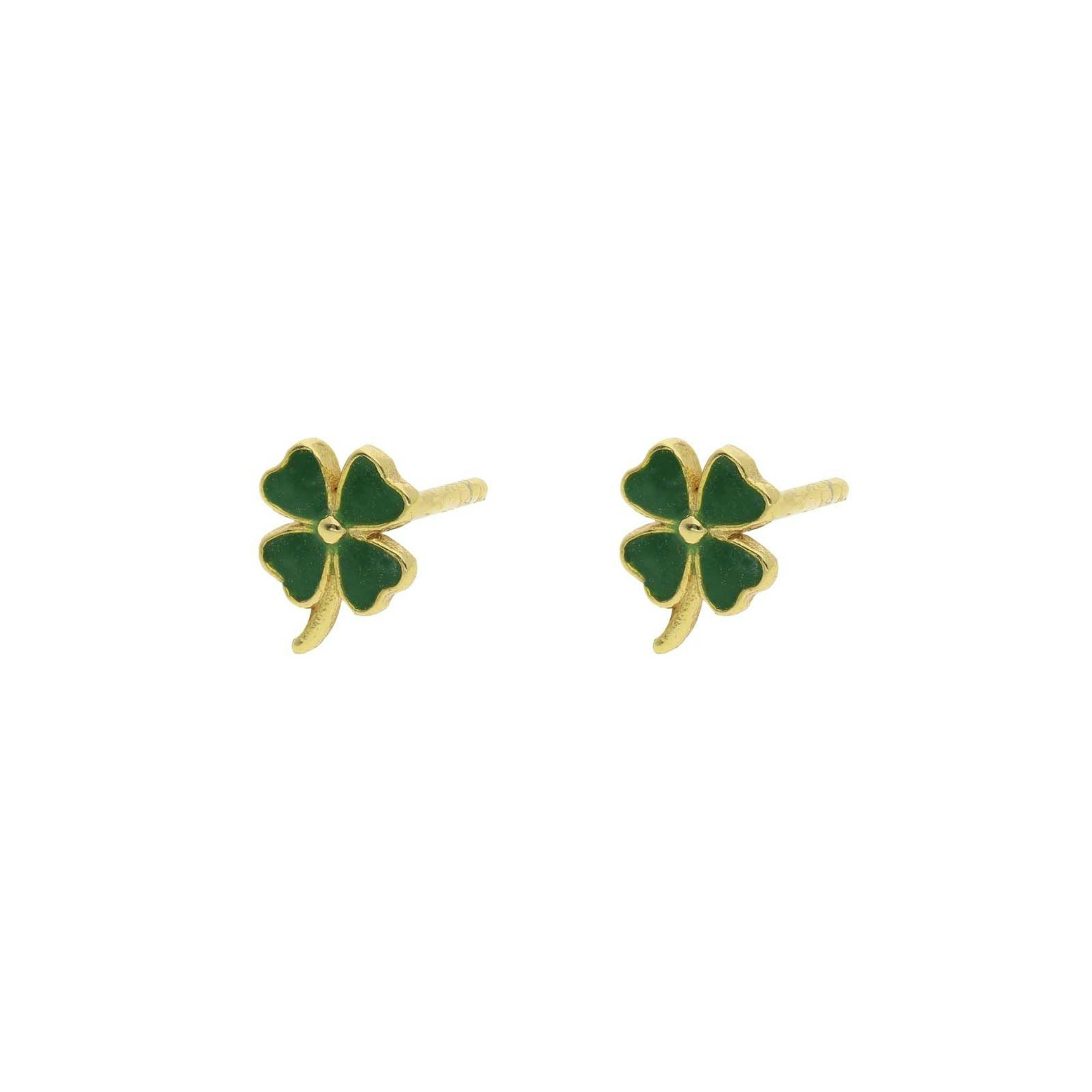 Manila Green Earsticks fra Nuni Copenhagen i Forgylt-Sølv Sterling 925