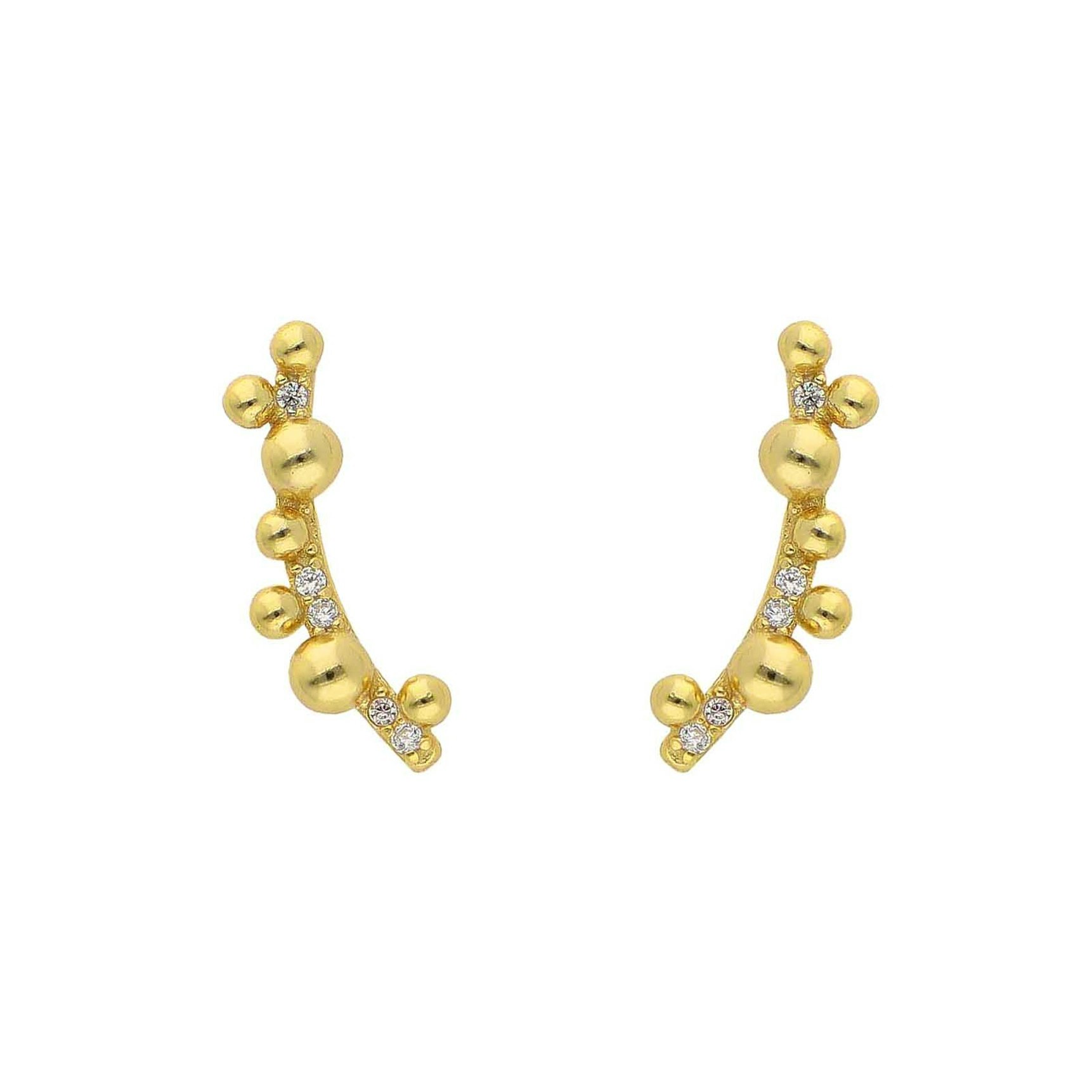 Philadelphia Gold Earrings fra Nuni Copenhagen i Forgylt-Sølv Sterling 925