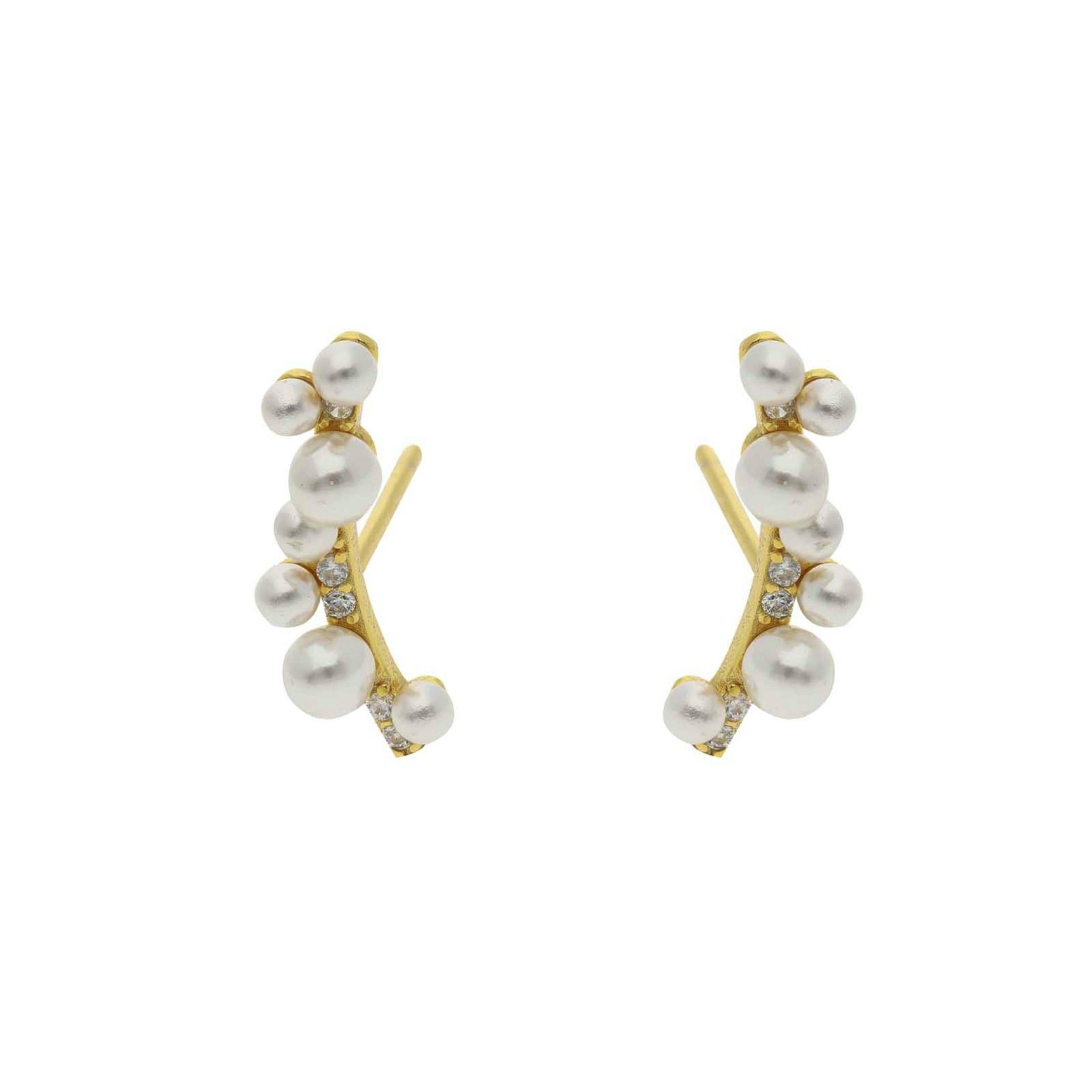 Philidelphia Pearl Earrings fra Nuni Copenhagen i Forgylt-Sølv Sterling 925