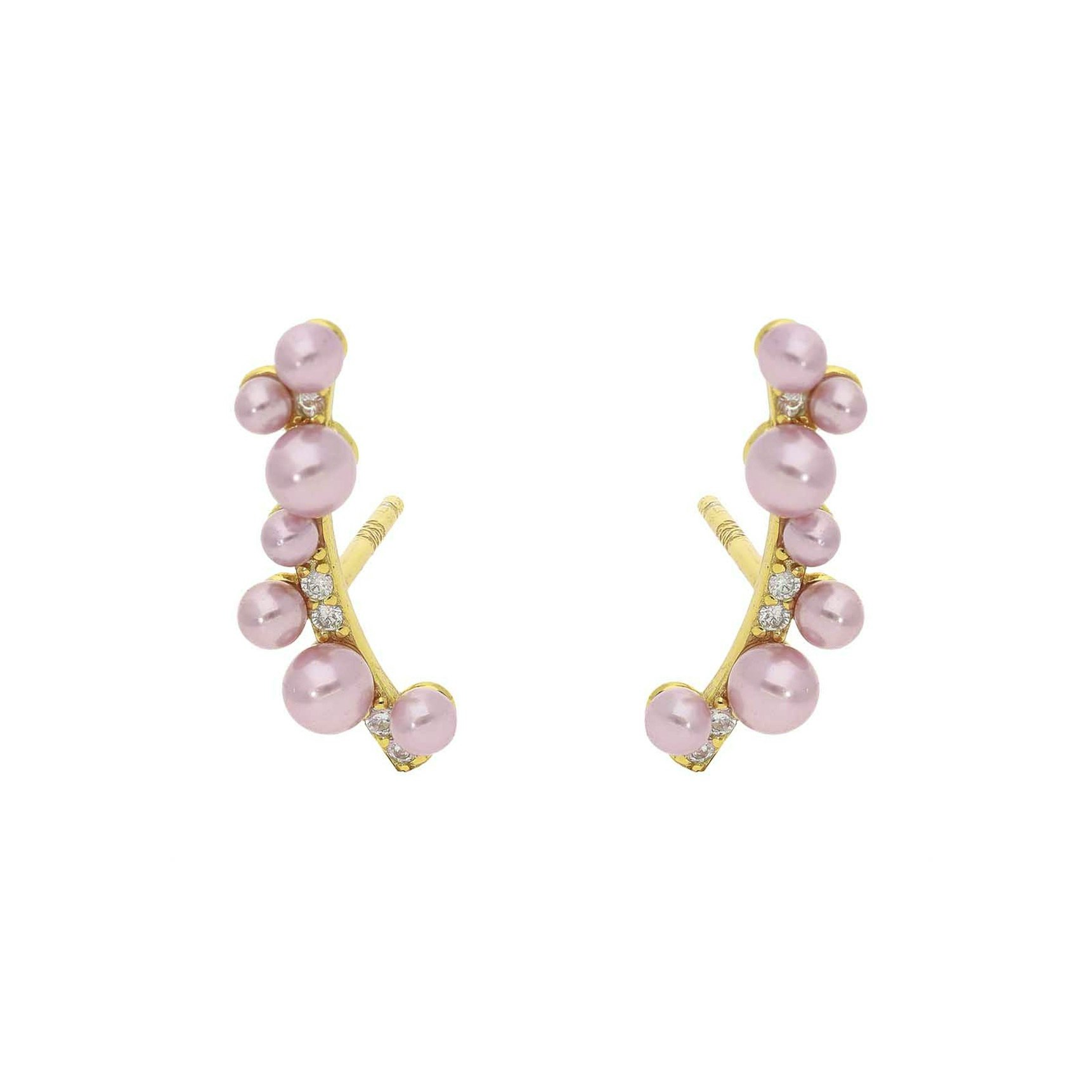 Philadelphia Rose Earrings fra Nuni Copenhagen i Forgylt-Sølv Sterling 925