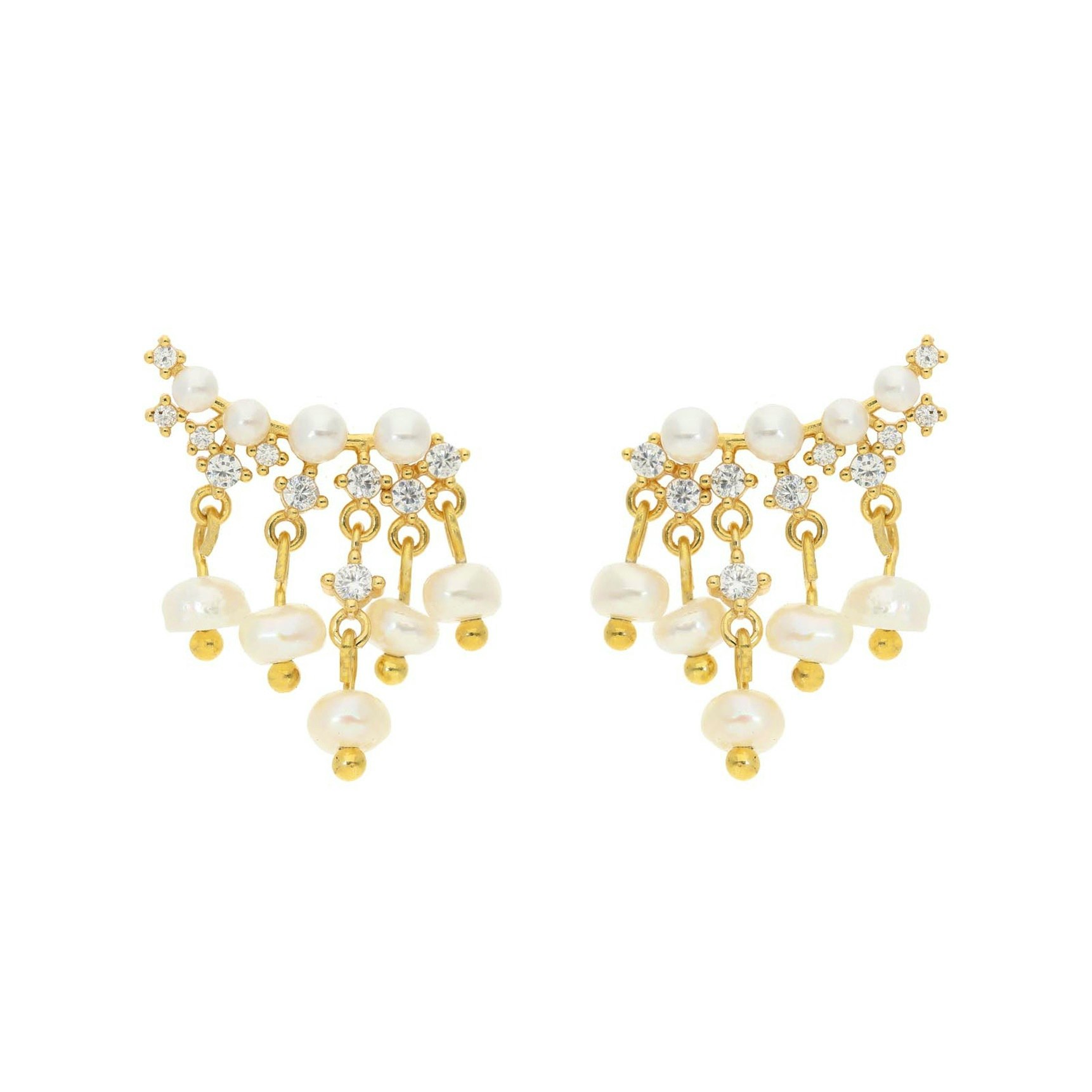 Luciana Earrings fra Nuni Copenhagen i Forgylt-Sølv Sterling 925