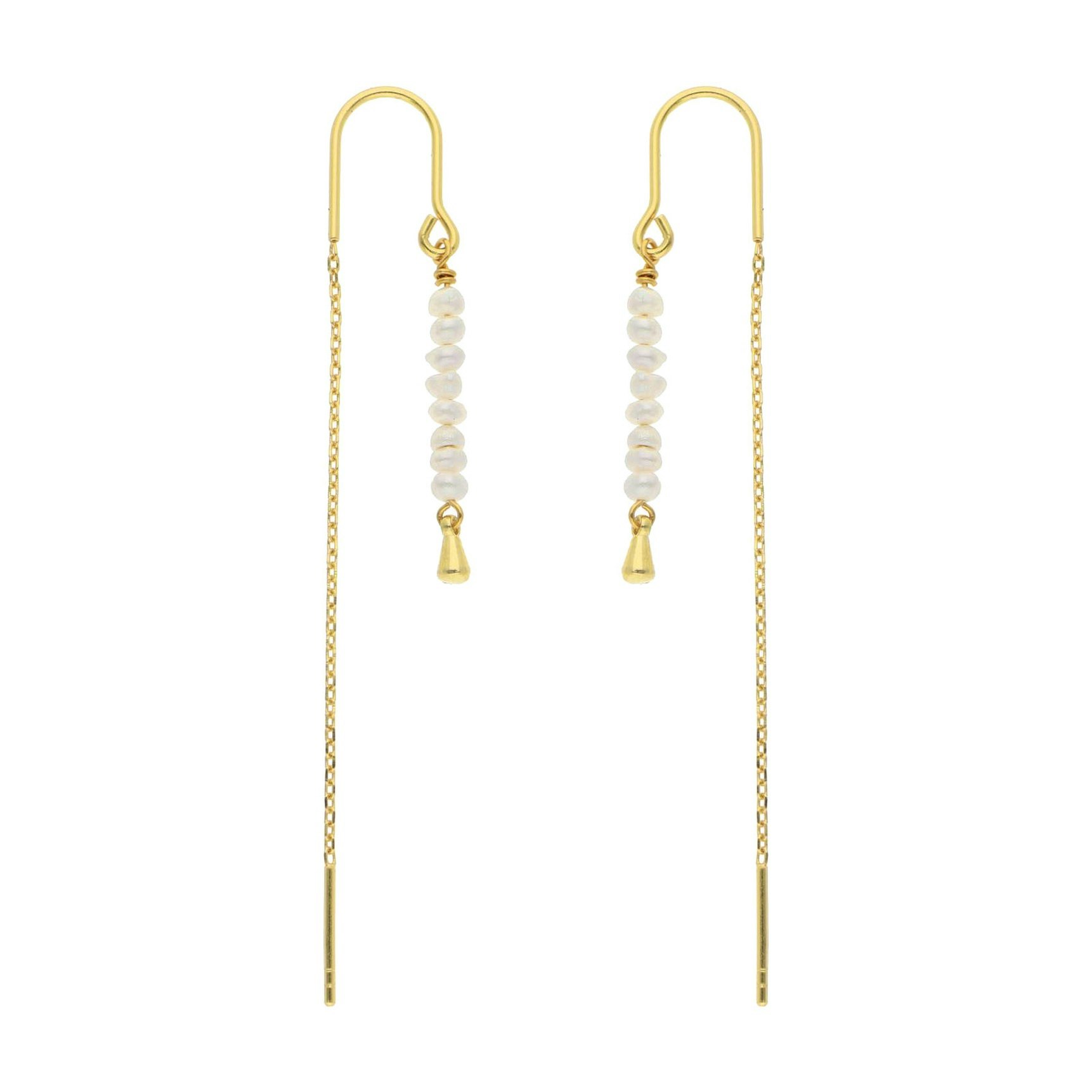 Nina Pearl Earchains fra Nuni Copenhagen i Forgylt-Sølv Sterling 925