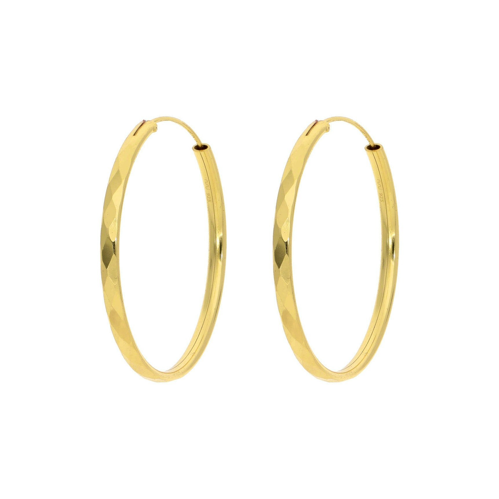 Trinity Large Hoops fra Nuni Copenhagen i Forgylt-Sølv Sterling 925