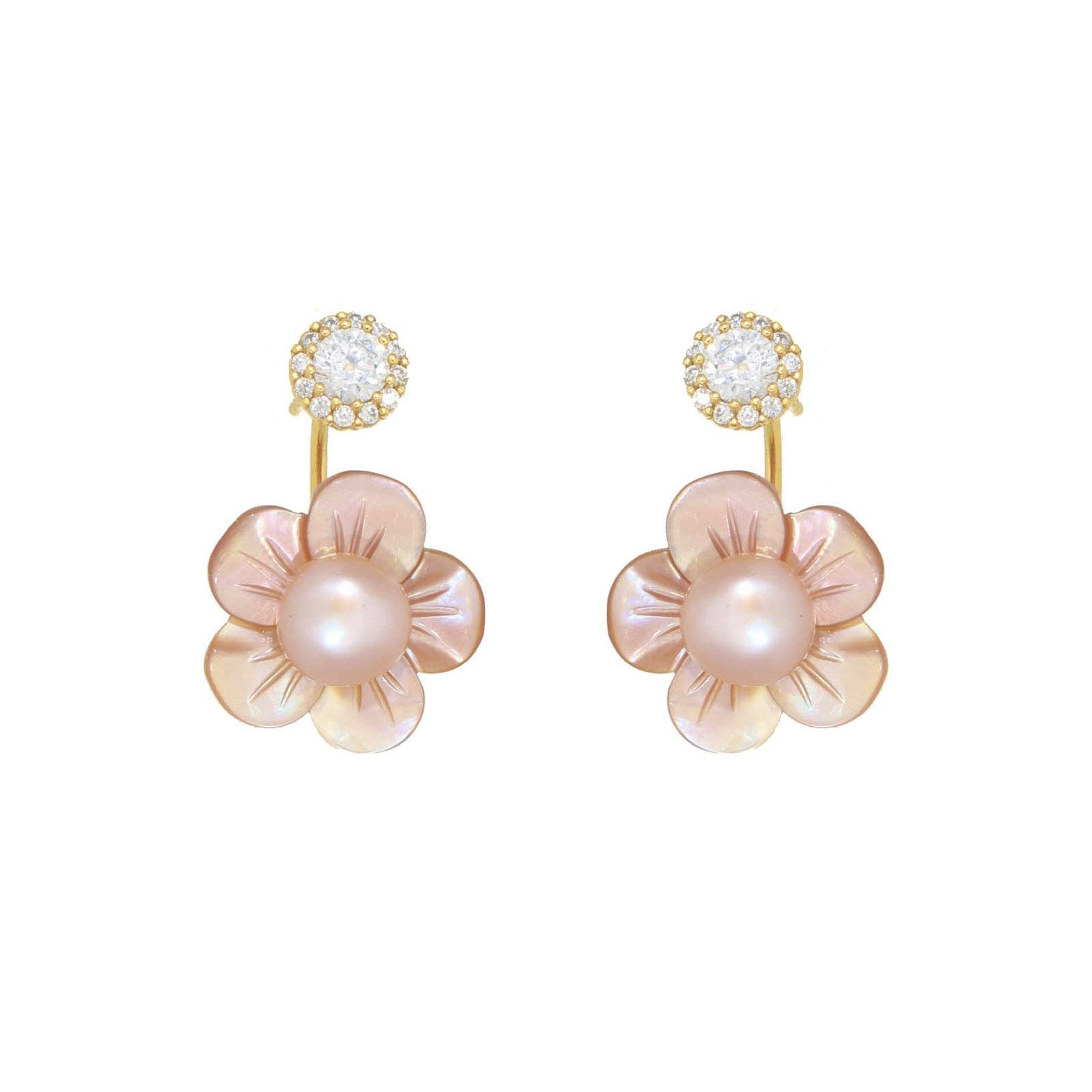 Mabel Rose Earrings fra Nuni Copenhagen i Forgylt-Sølv Sterling 925