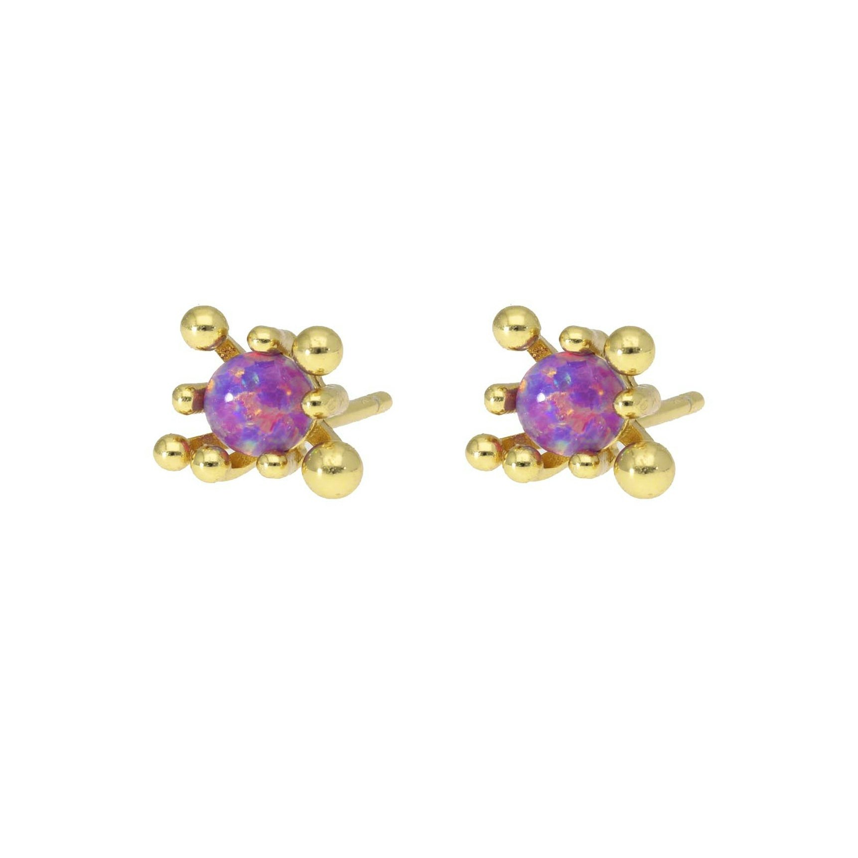 Winnie Lavender Earsticks fra Nuni Copenhagen i Forgylt-Sølv Sterling 925