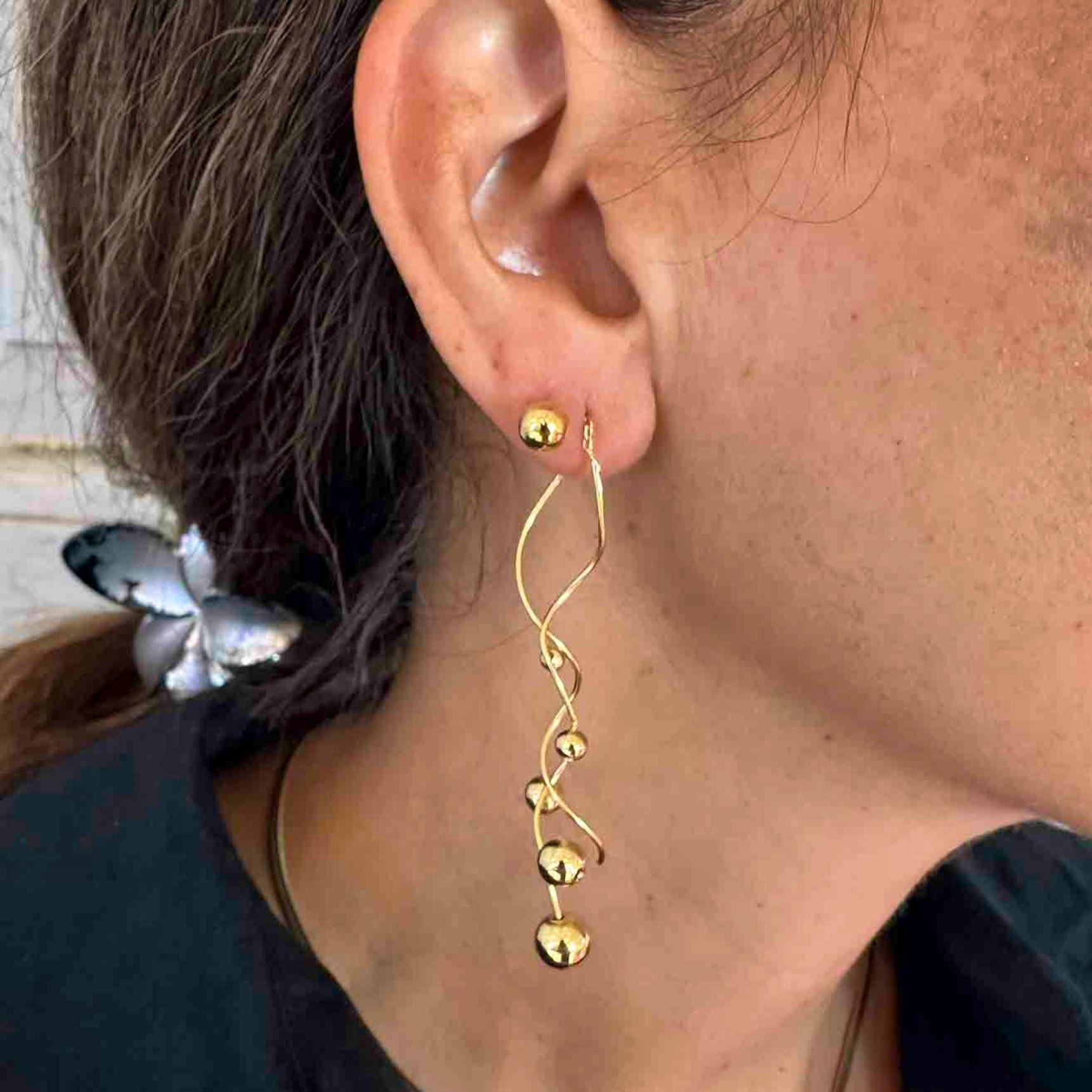 Gold Rush Gold Earring Box fra Nuni Copenhagen i Forgylt-Sølv Sterling 925