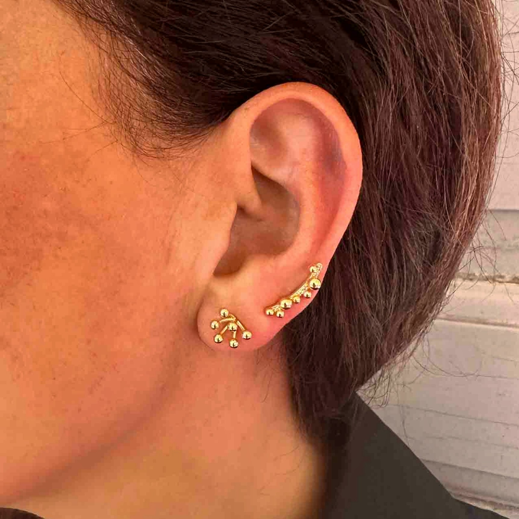 Gold Dust Earring Box från Nuni Copenhagen i Förgyllt-Silver Sterling 925