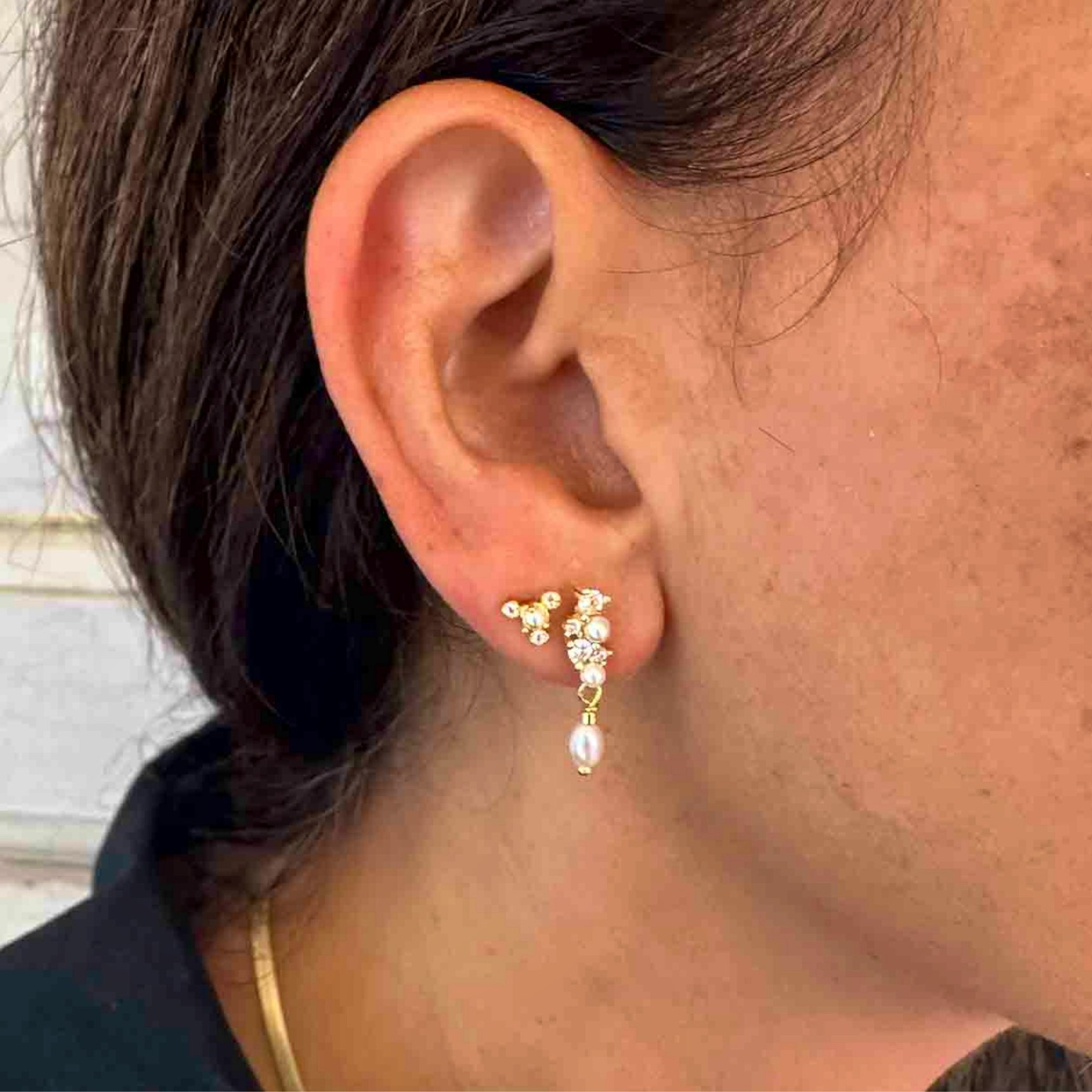Shine Bright Earring Box fra Nuni Copenhagen i Forgylt-Sølv Sterling 925