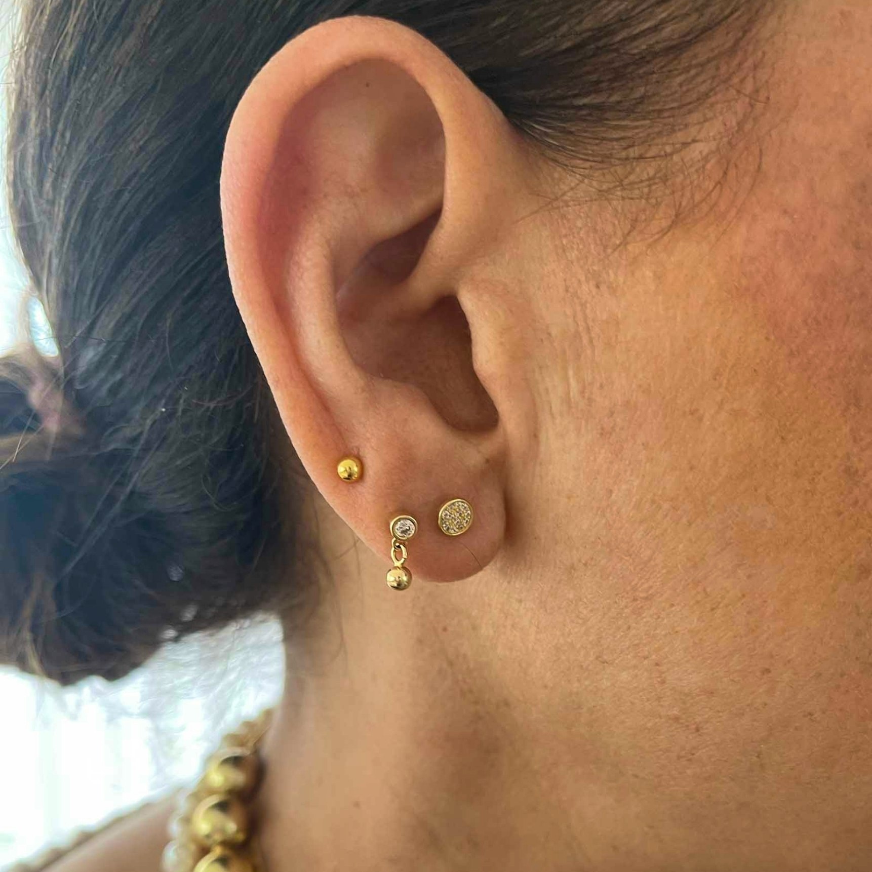 The Pop Box Earrings fra Nuni Copenhagen i Forgylt-Sølv Sterling 925