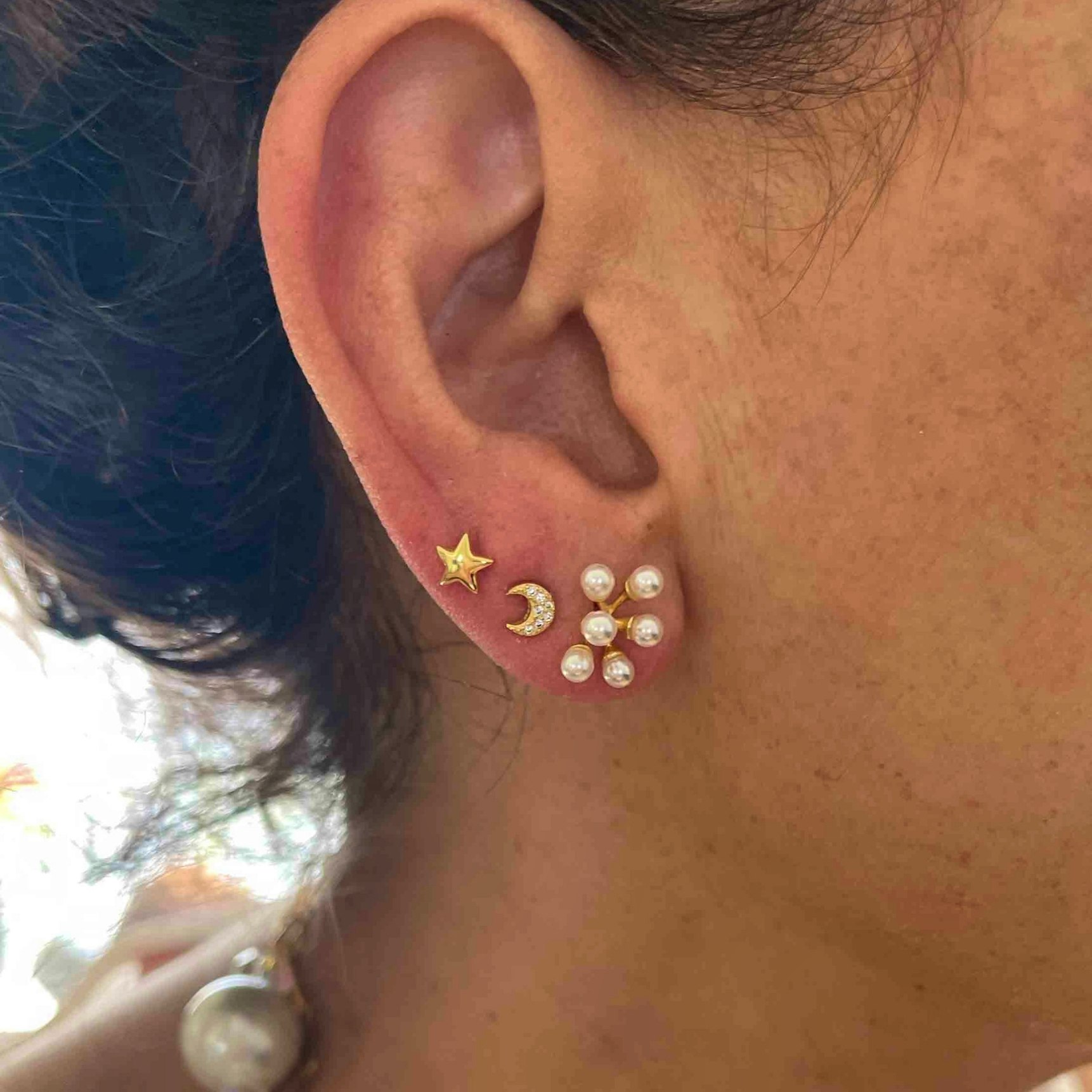 Ida Gold Earsticks fra Nuni Copenhagen i Forgyldt-Sølv Sterling 925