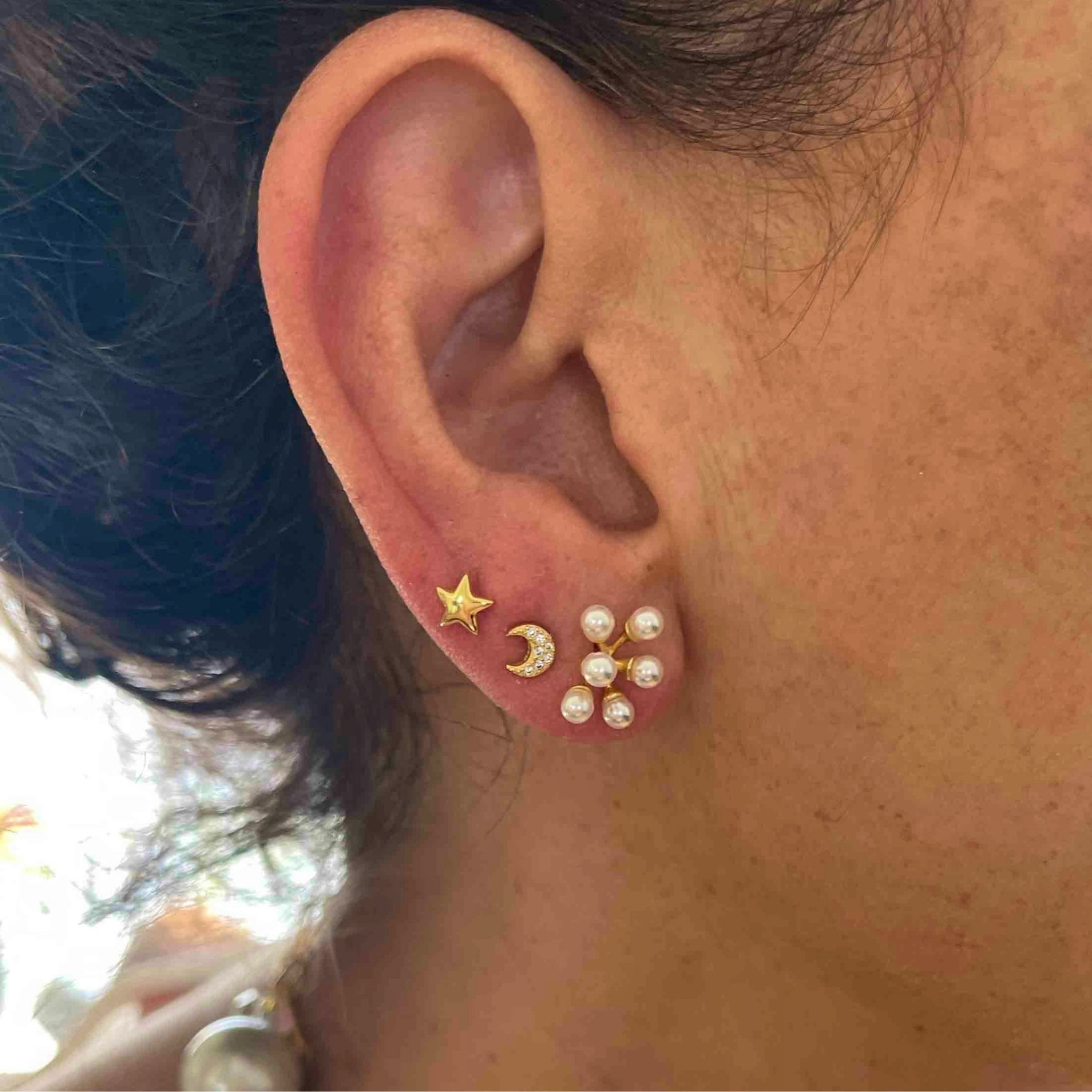 Moonie Earsticks fra Nuni Copenhagen i Forgylt-Sølv Sterling 925