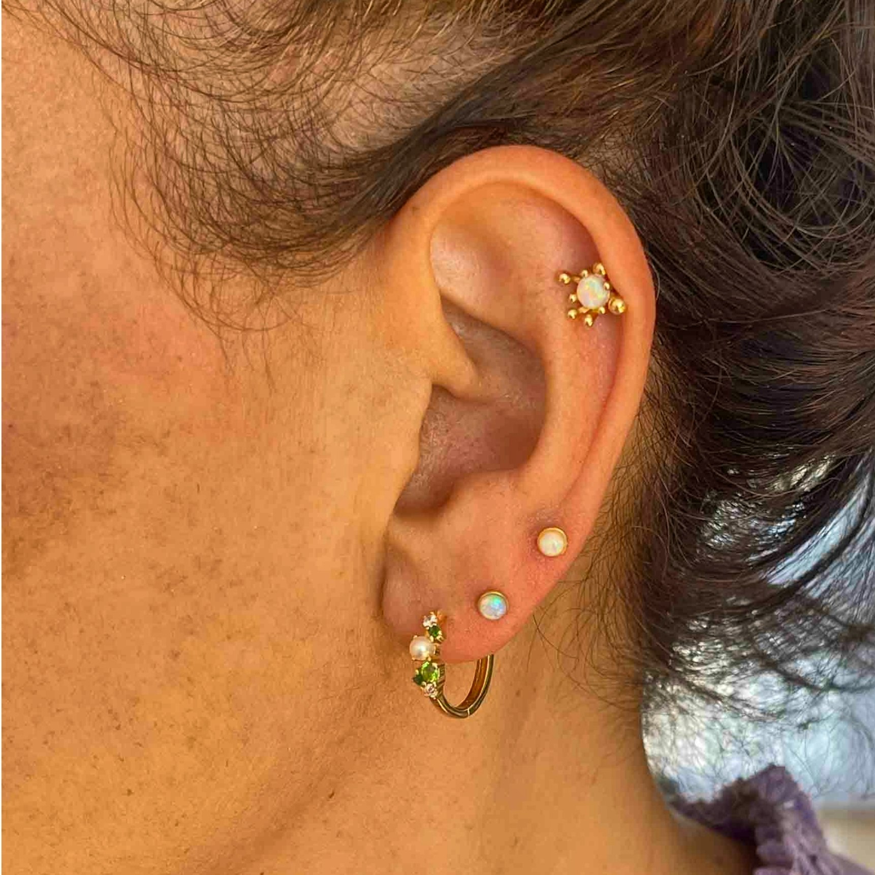 Sigga Blue Earsticks fra Nuni Copenhagen i Forgylt-Sølv Sterling 925