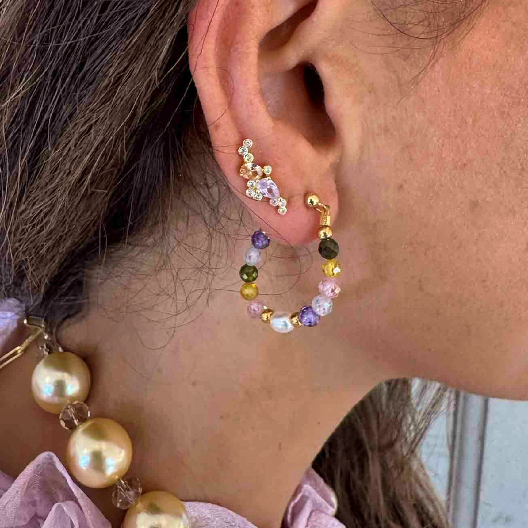 Gina Earrings fra Nuni Copenhagen i Forgylt-Sølv Sterling 925