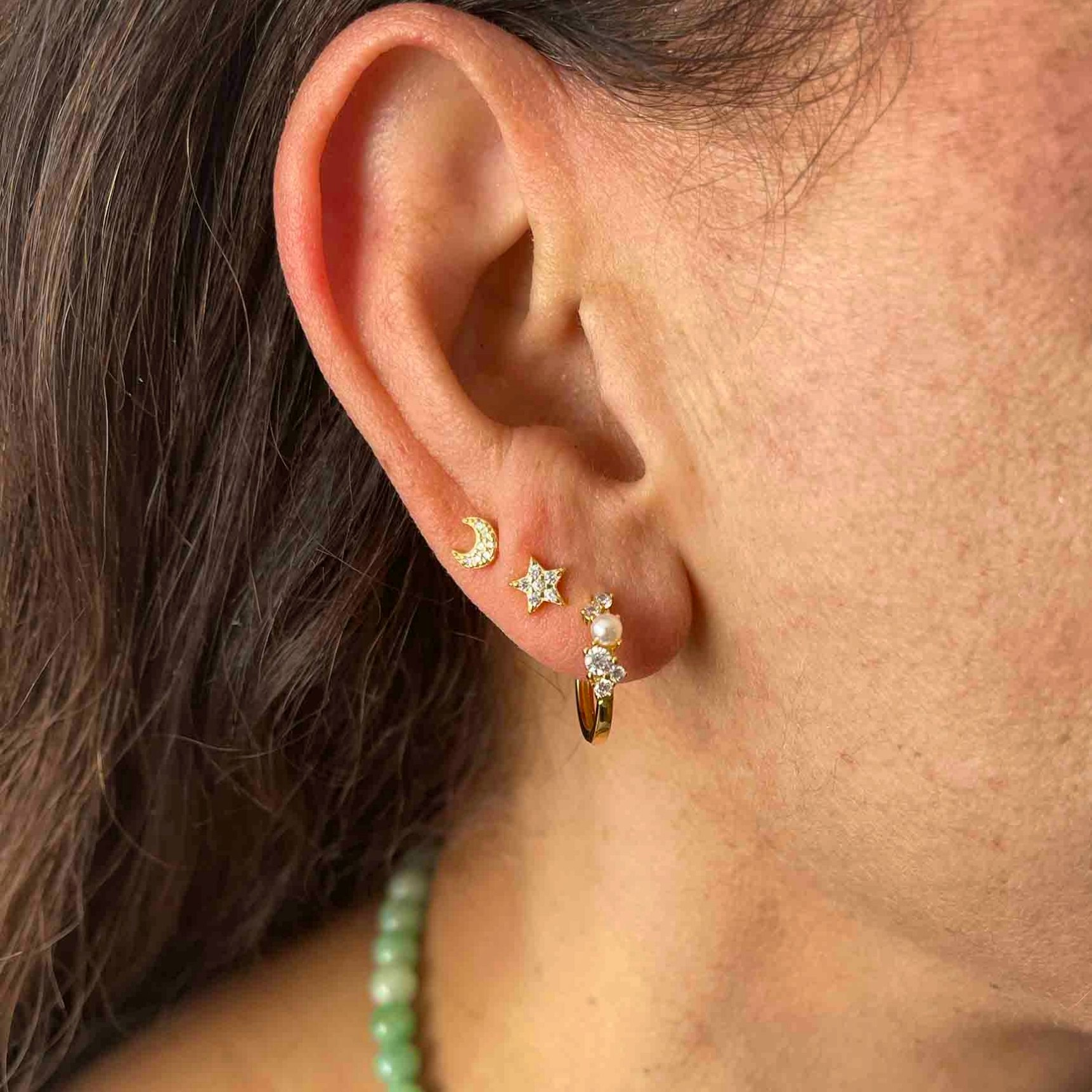 Ella Large Light Pink Hoops fra Nuni Copenhagen i Forgylt-Sølv Sterling 925