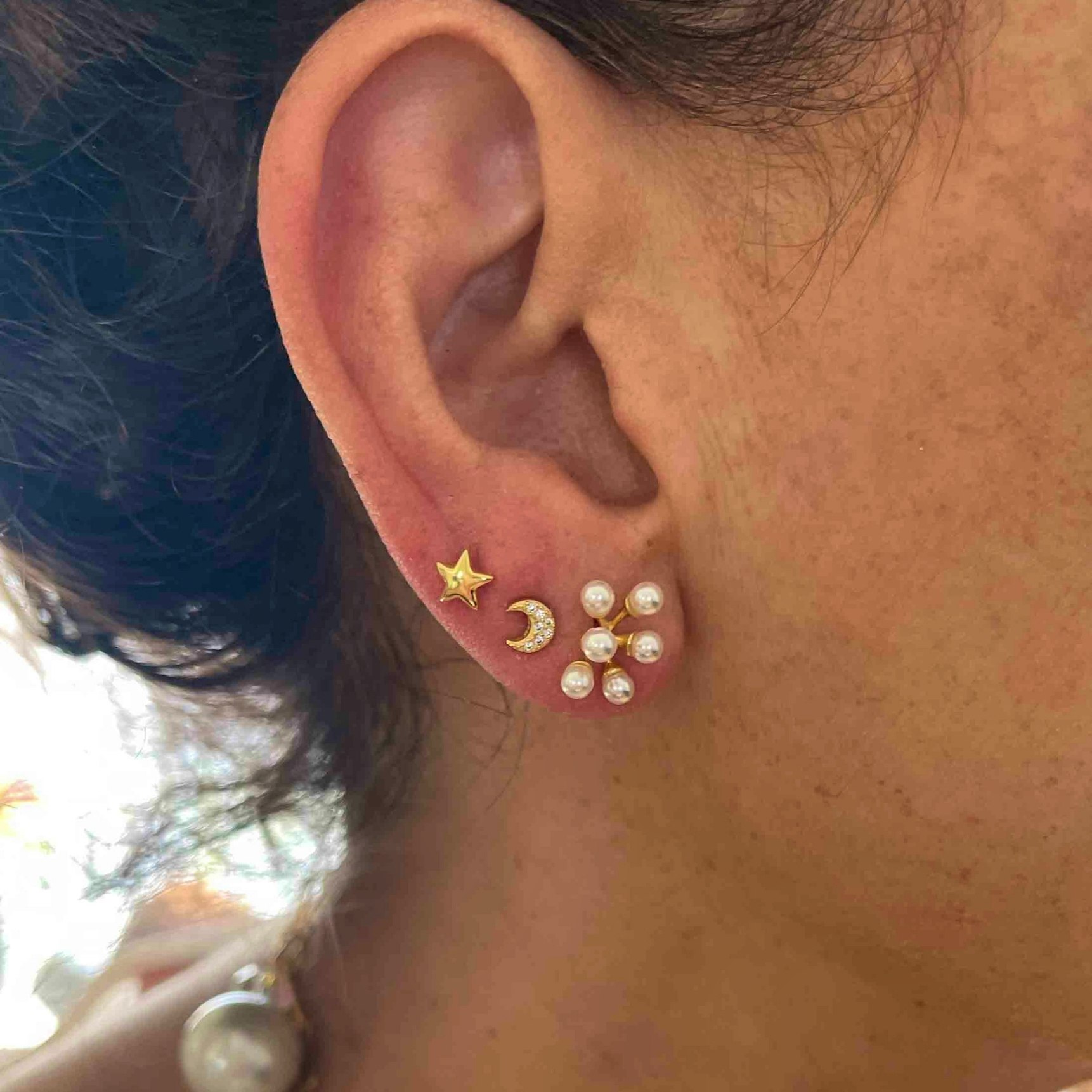 Michelle Earsticks von Nuni Copenhagen in Vergoldet-Silber Sterling 925