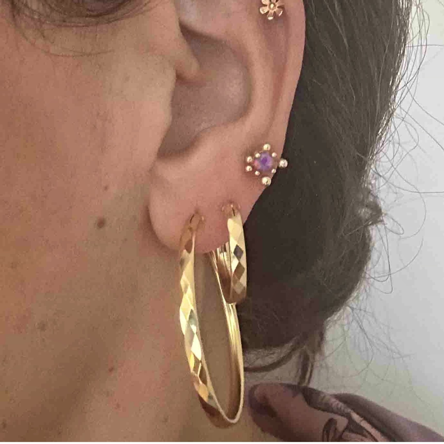 Winnie Lavender Earsticks fra Nuni Copenhagen i Forgylt-Sølv Sterling 925