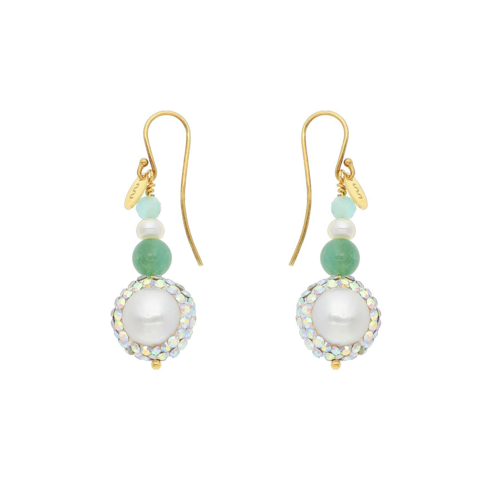 Milani Mint Earrings fra Nuni Copenhagen i Forgylt-Sølv Sterling 925
