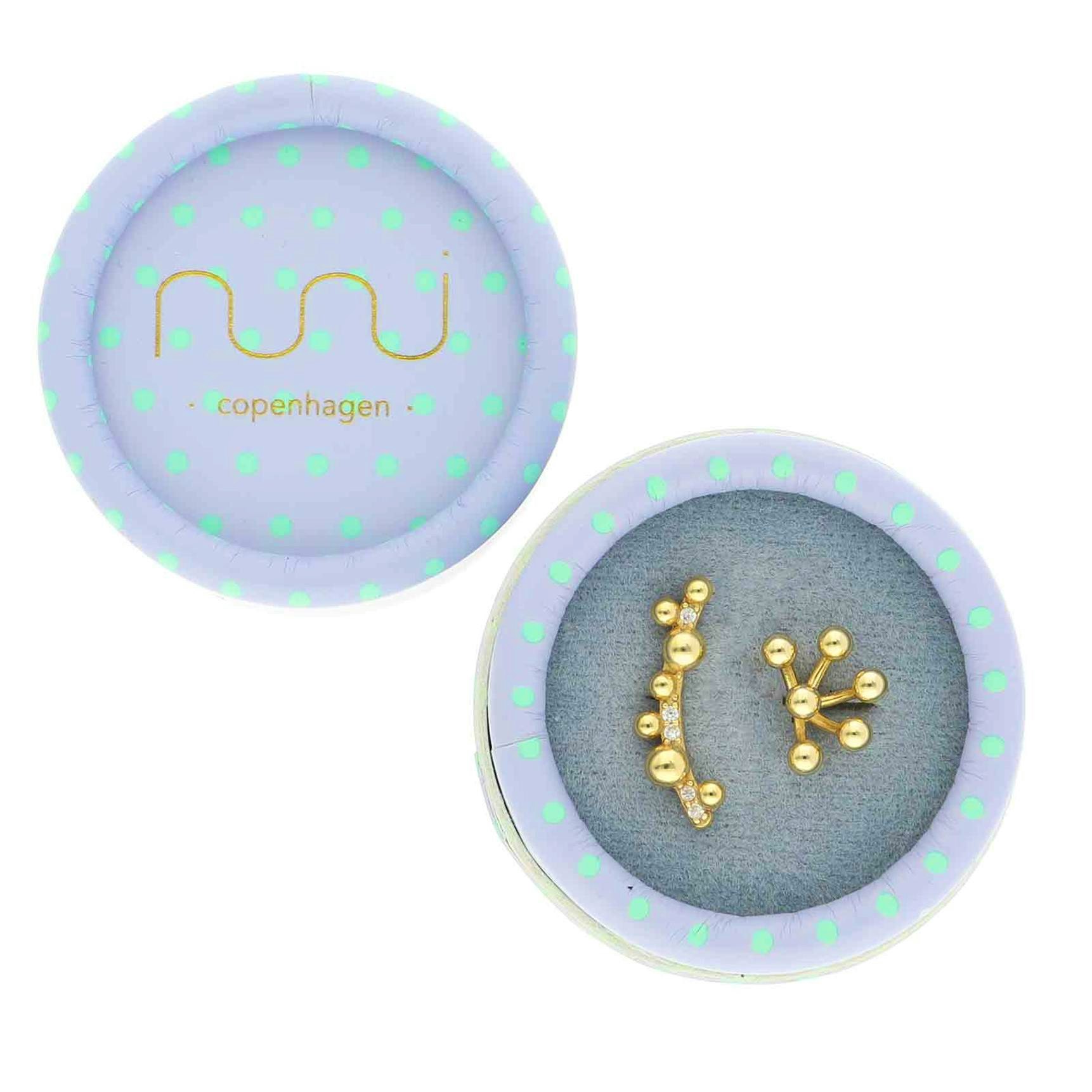 Gold Dust Earring Box von Nuni Copenhagen in Vergoldet-Silber Sterling 925
