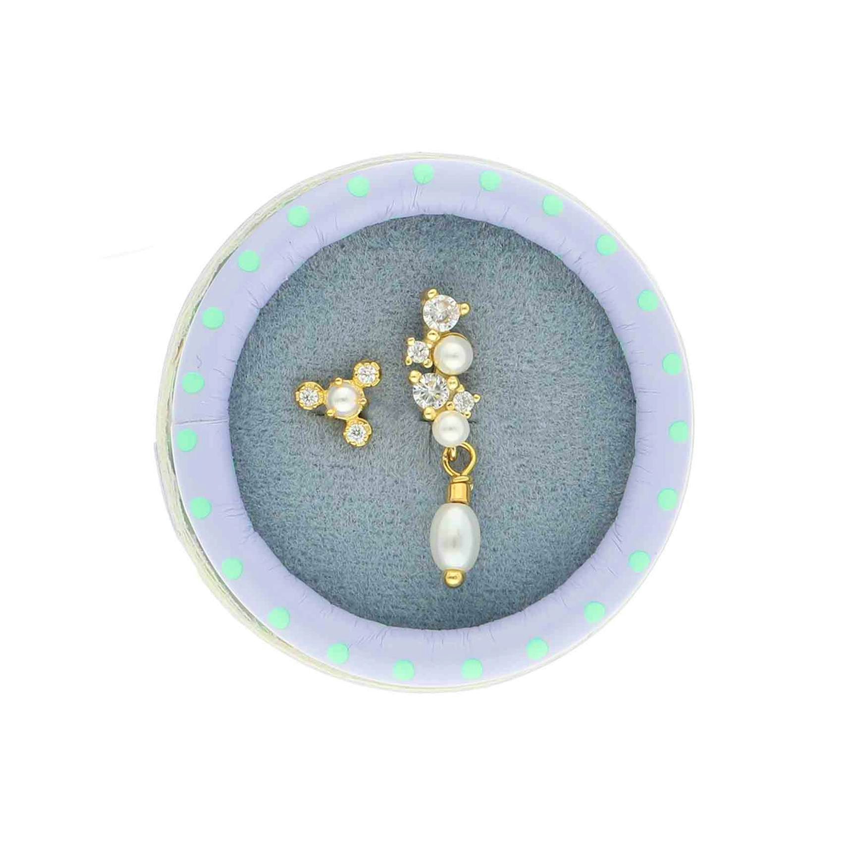 Shine Bright Earring Box fra Nuni Copenhagen i Forgylt-Sølv Sterling 925