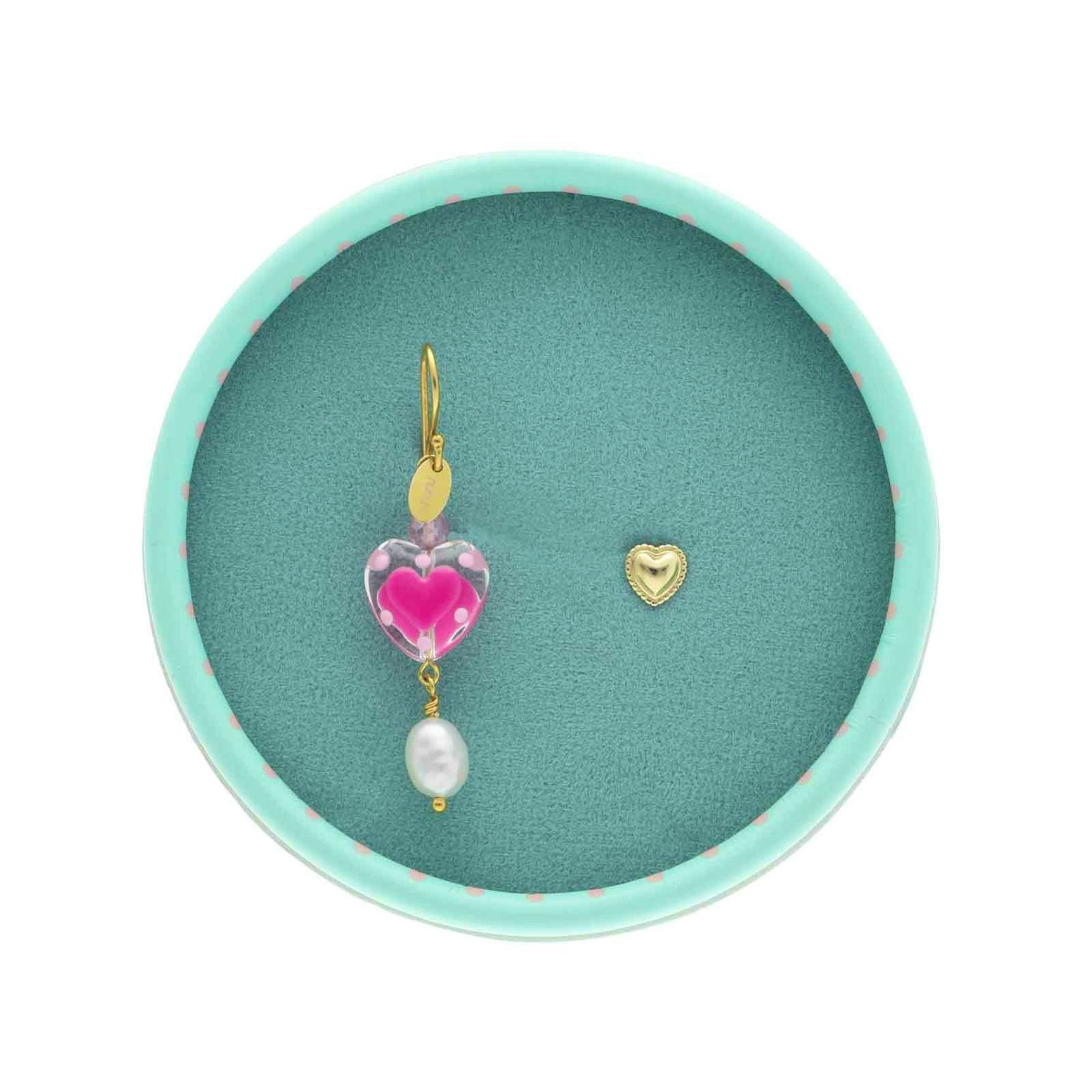 Heart And Soul Earring Box fra Nuni Copenhagen i Forgylt-Sølv Sterling 925