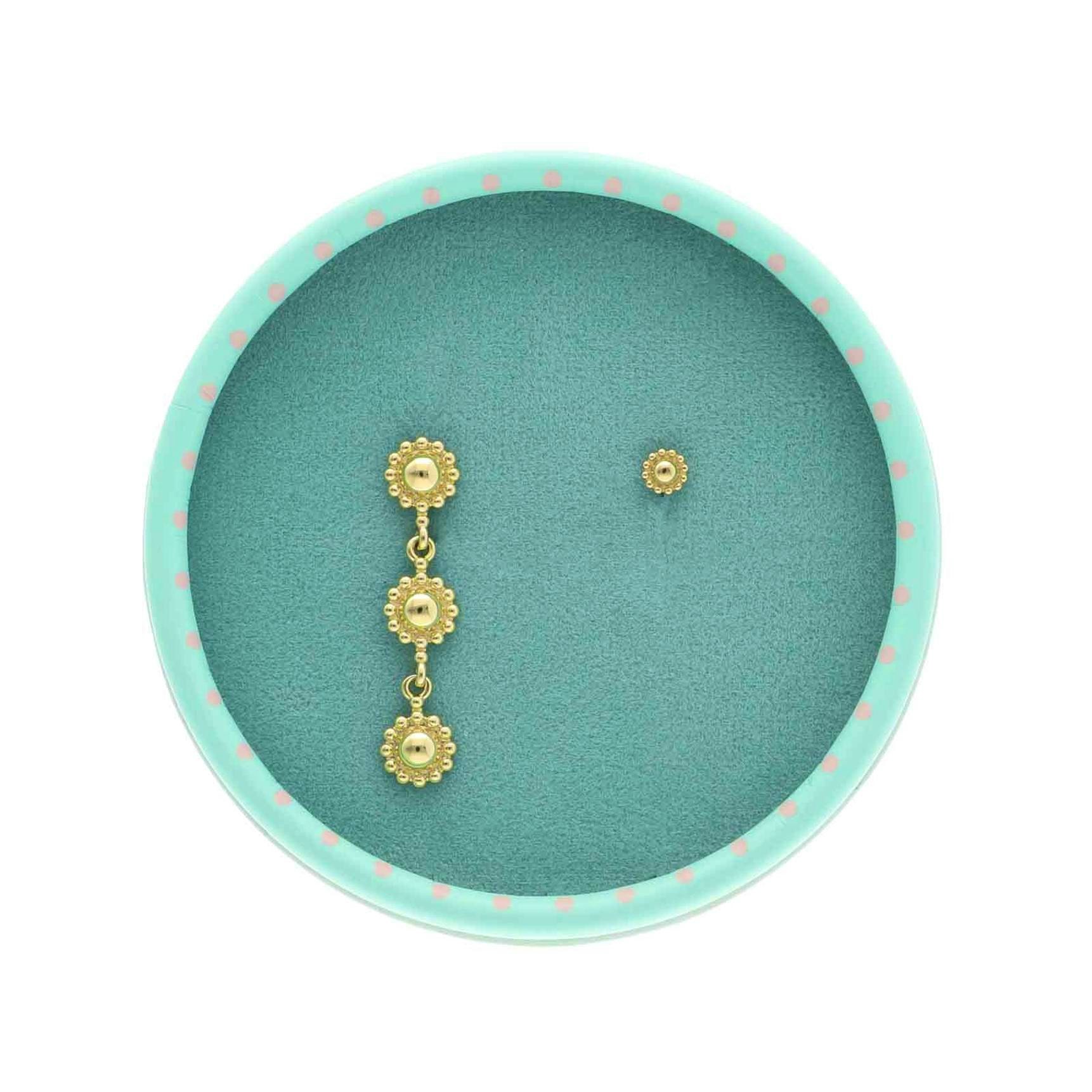 The Flower Box Earrings fra Nuni Copenhagen i Forgylt-Sølv Sterling 925