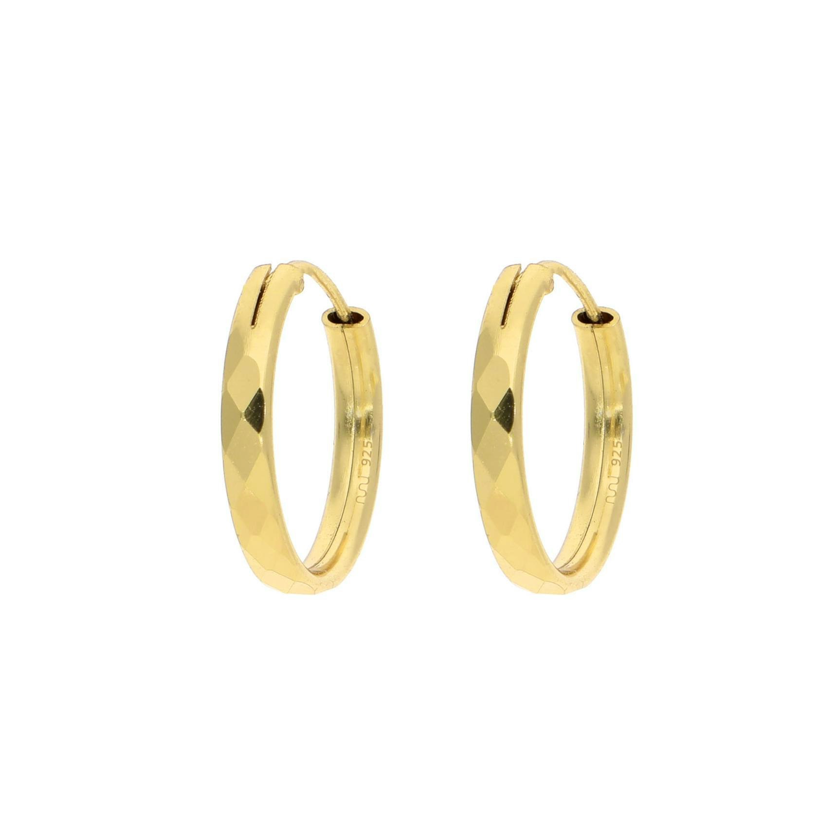 Trinity Small Hoops fra Nuni Copenhagen i Forgylt-Sølv Sterling 925