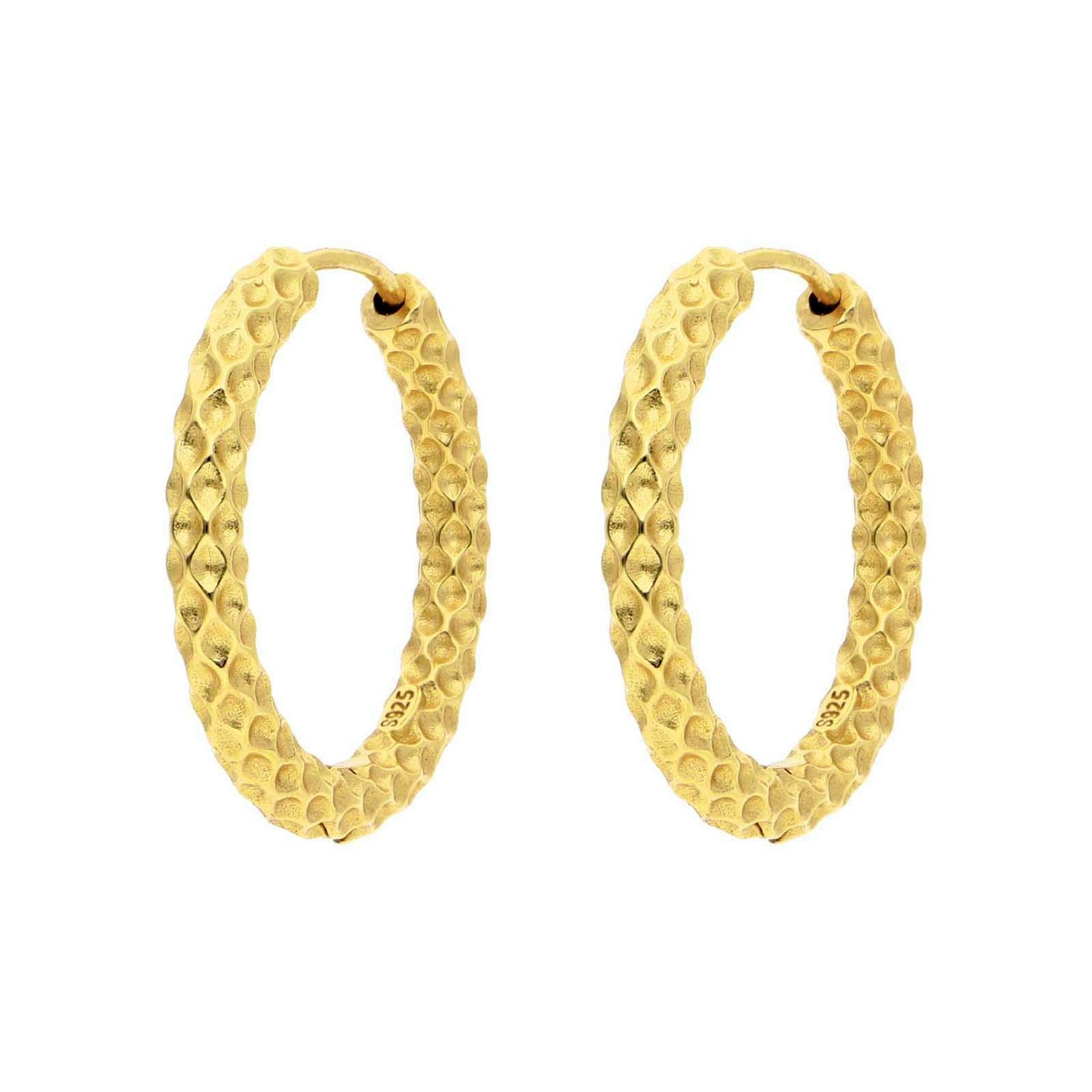 Sabrina Large Hoops fra Nuni Copenhagen i Forgylt-Sølv Sterling 925