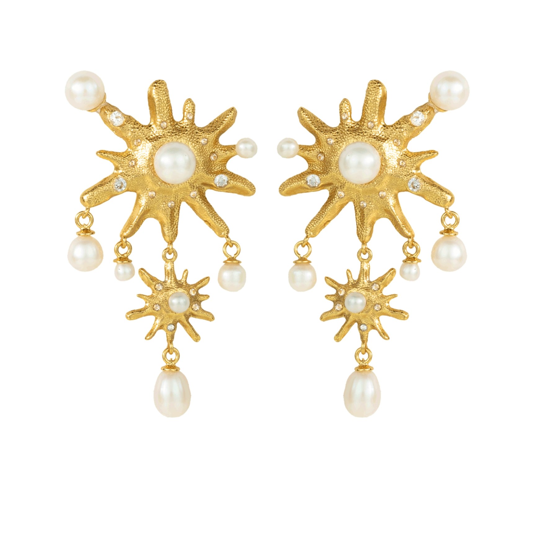 Tethy's Earrings fra House Of Vincent i Forgylt-Sølv Sterling 925
