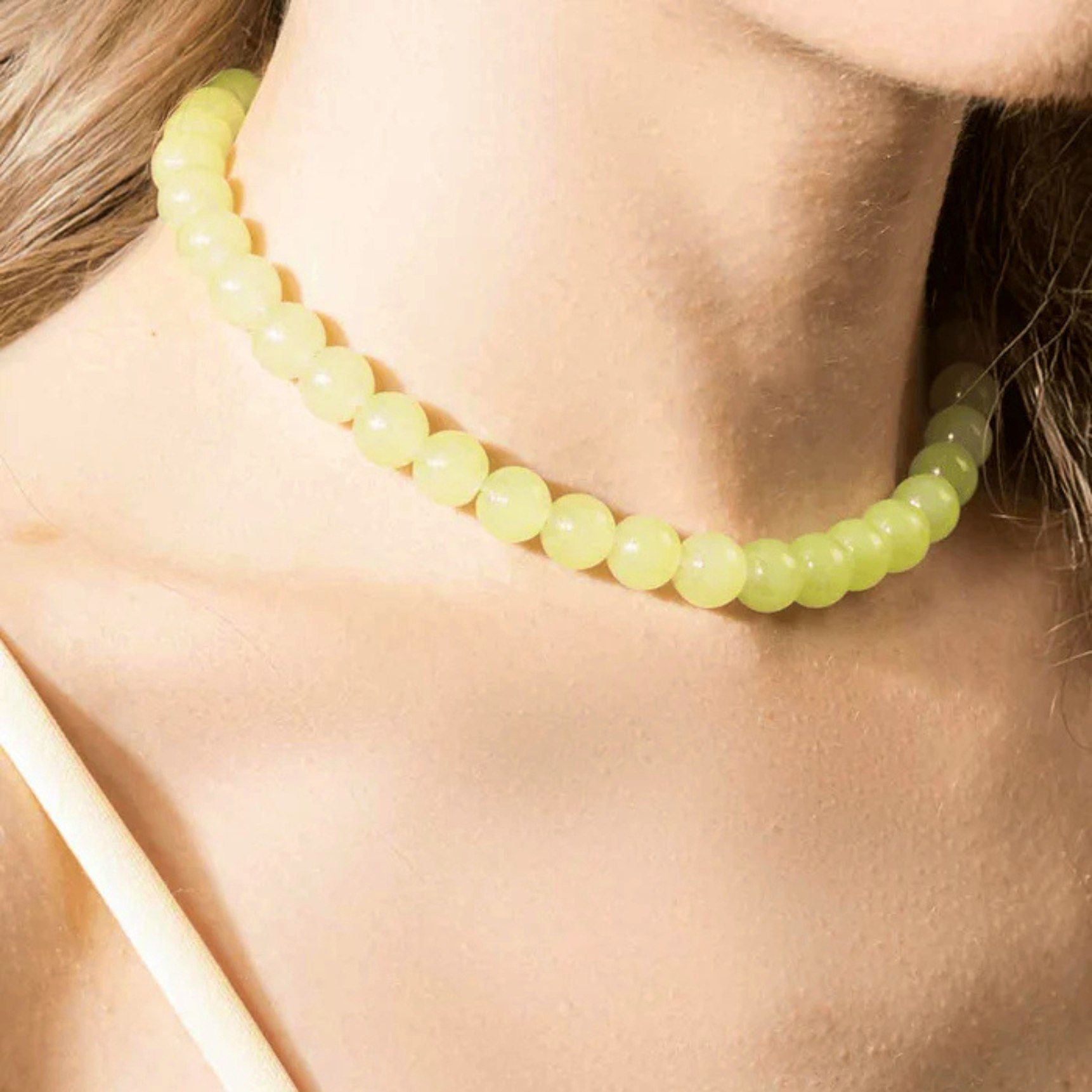 Candy Coral Pistachio Medium Necklace