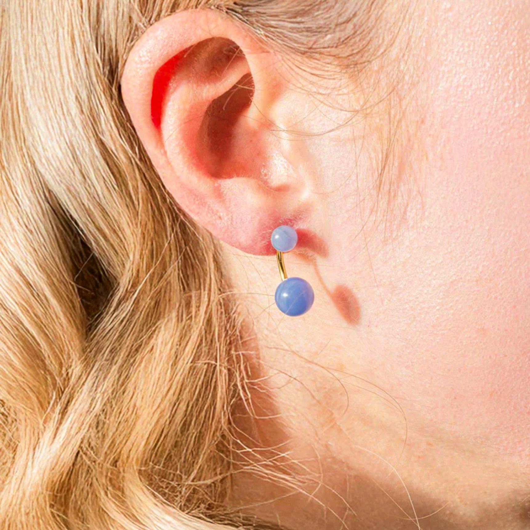 Arch Earrings Lace Agate