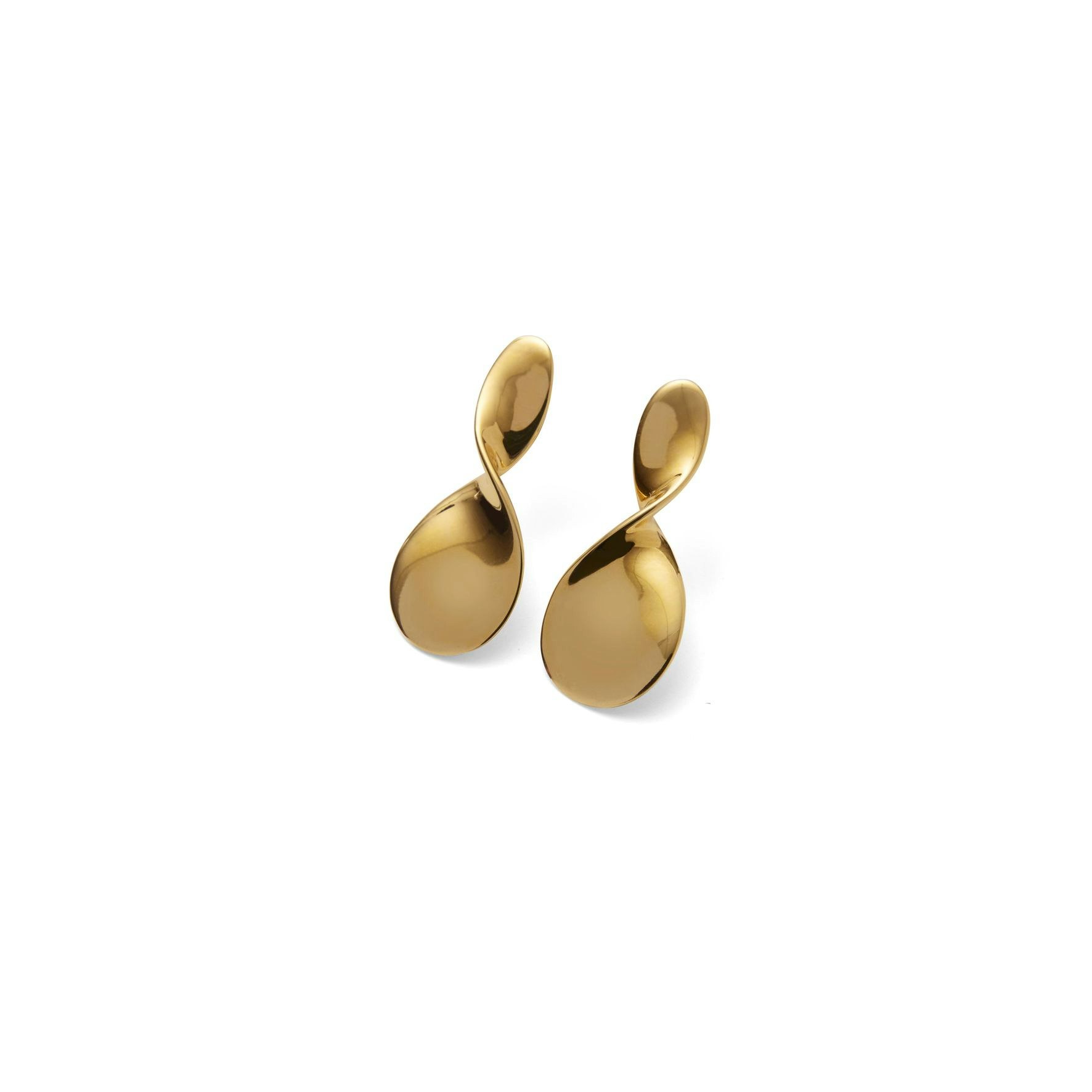 Small La Pausa Earrings van Pernille Corydon in Verguld messing