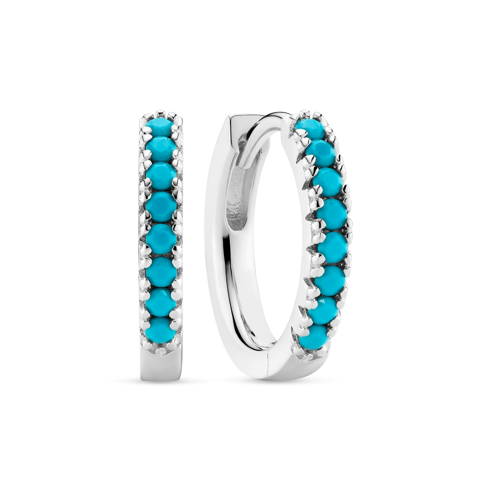 Ellera Medio Turkise Earrings van Sif Jakobs Jewellery in Zilver Sterling 925