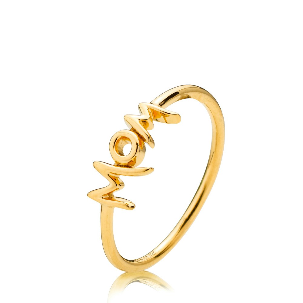 Fam MOM Ring van Sistie in Verguld-Zilver Sterling 925