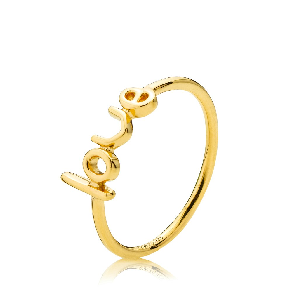 Fam LOVE Ring van Sistie in Verguld-Zilver Sterling 925