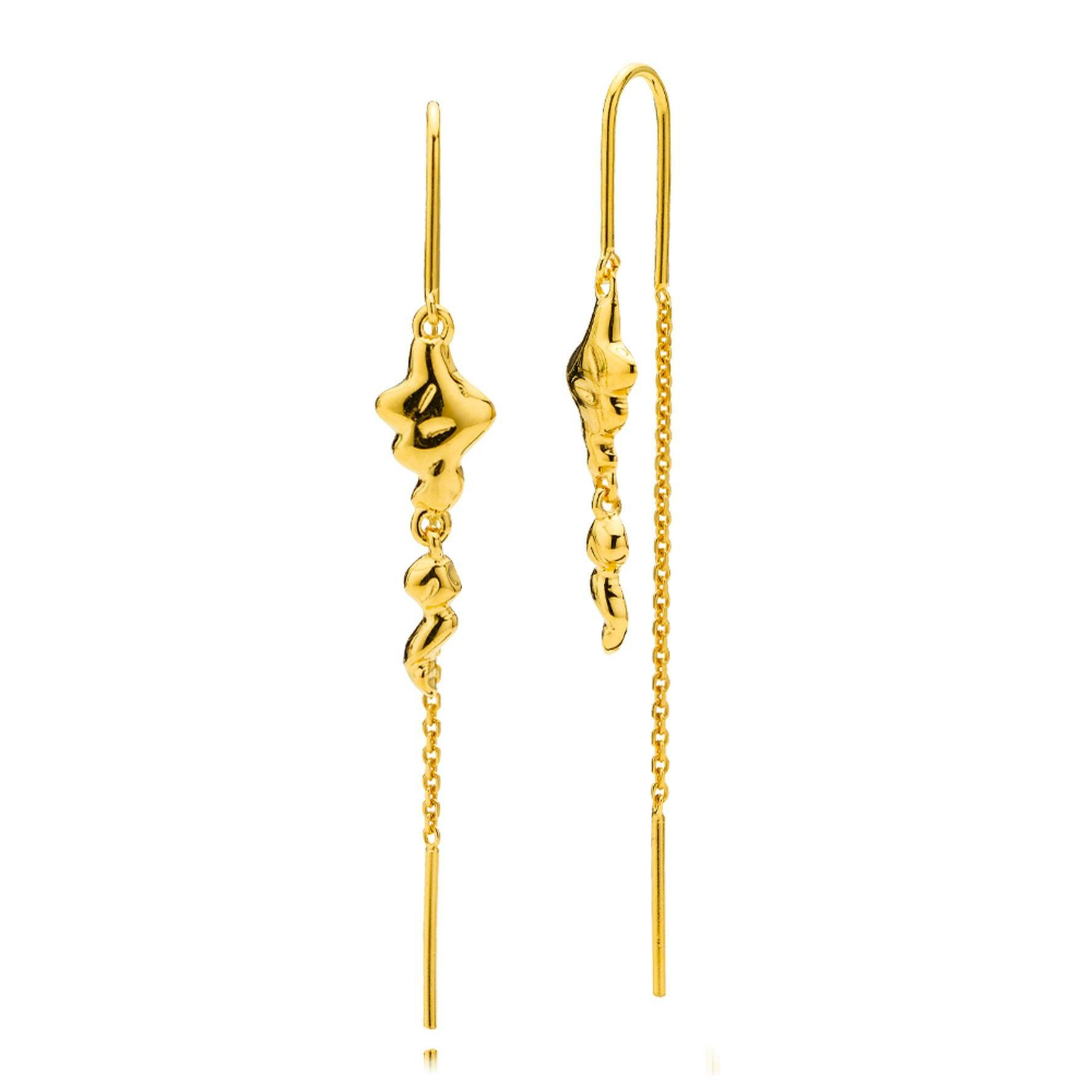 Oceana Earchain van Sistie in Verguld-Zilver Sterling 925