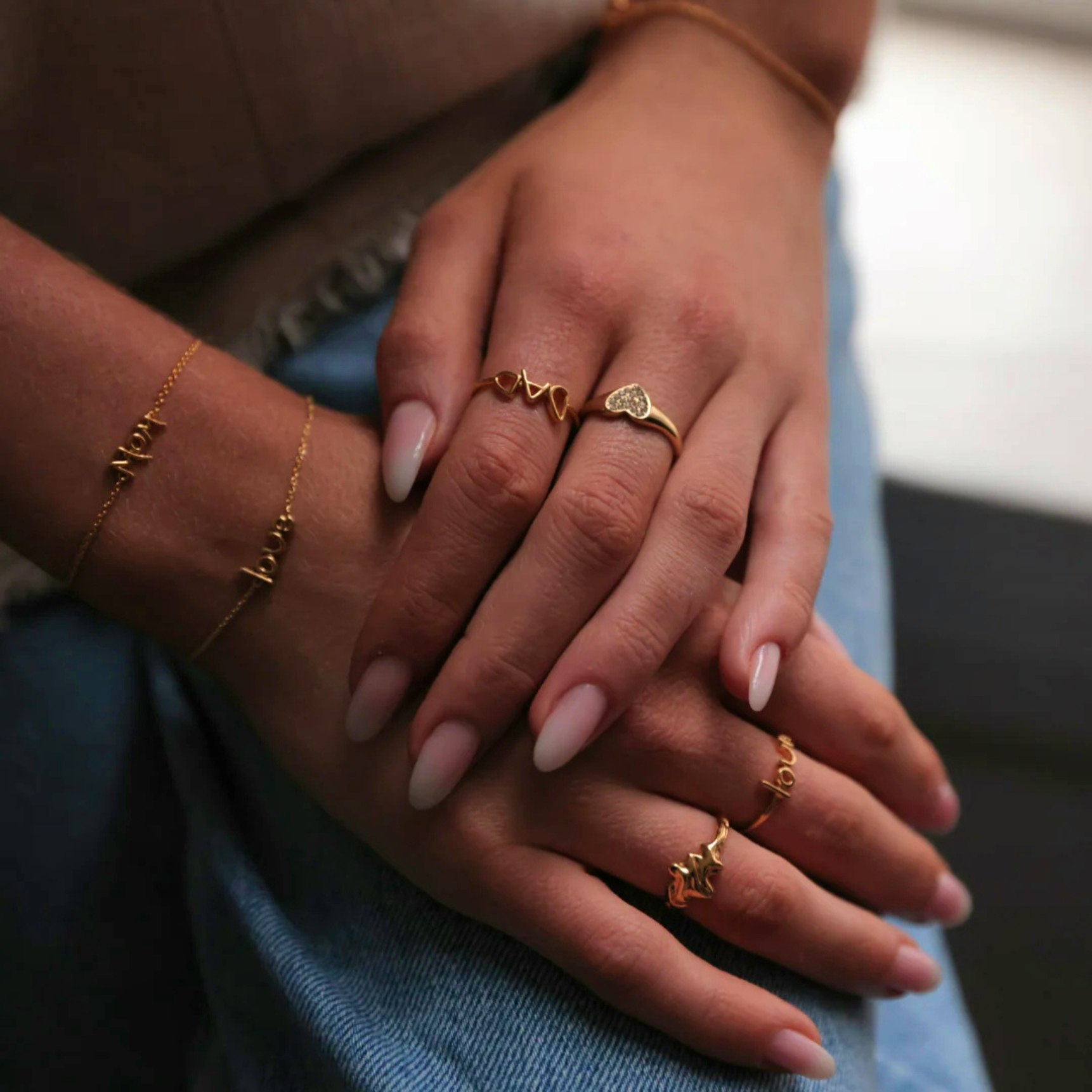 Fam MOM Bracelet van Sistie in Verguld-Zilver Sterling 925