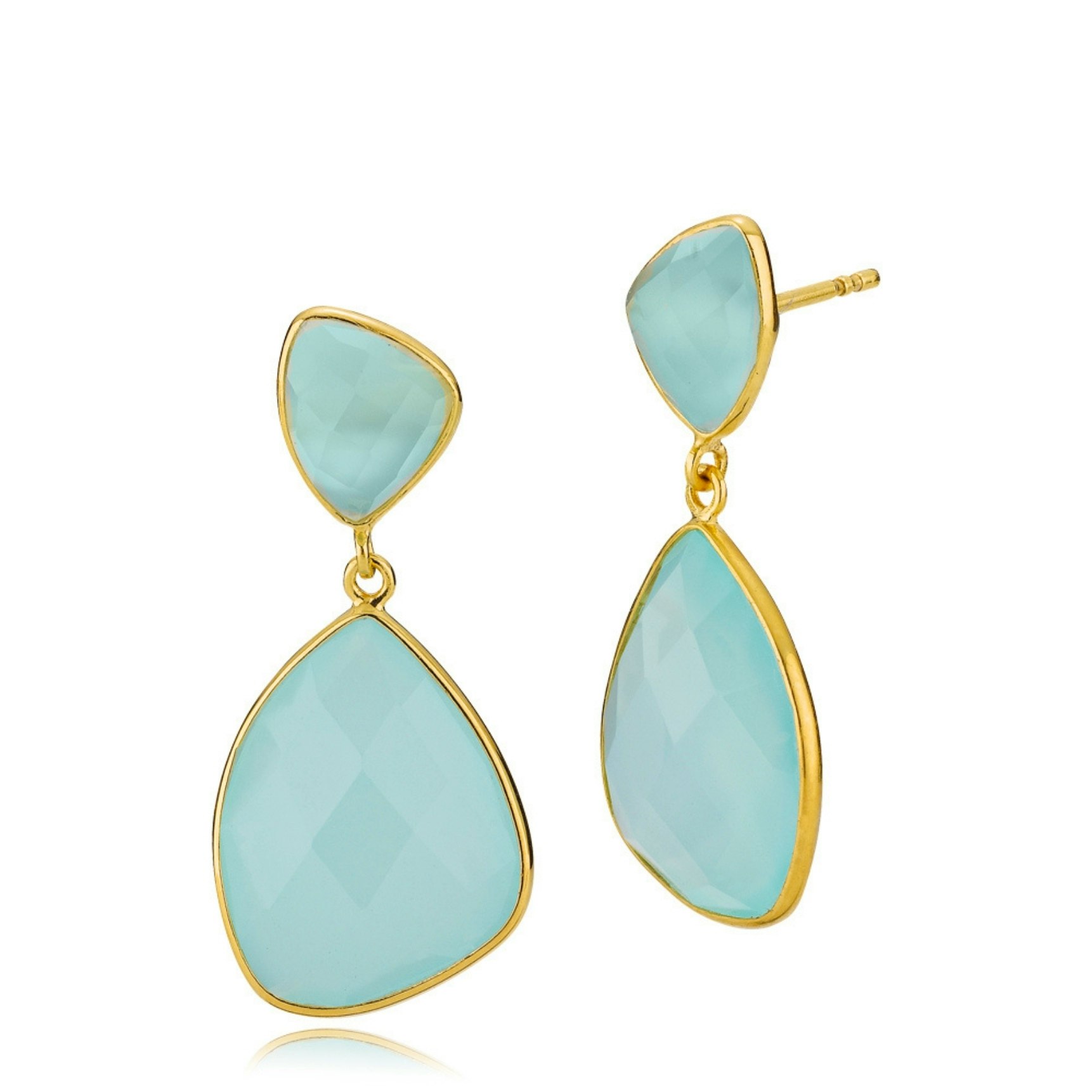 Athena Earrings van Izabel Camille in Verguld-Zilver Sterling 925