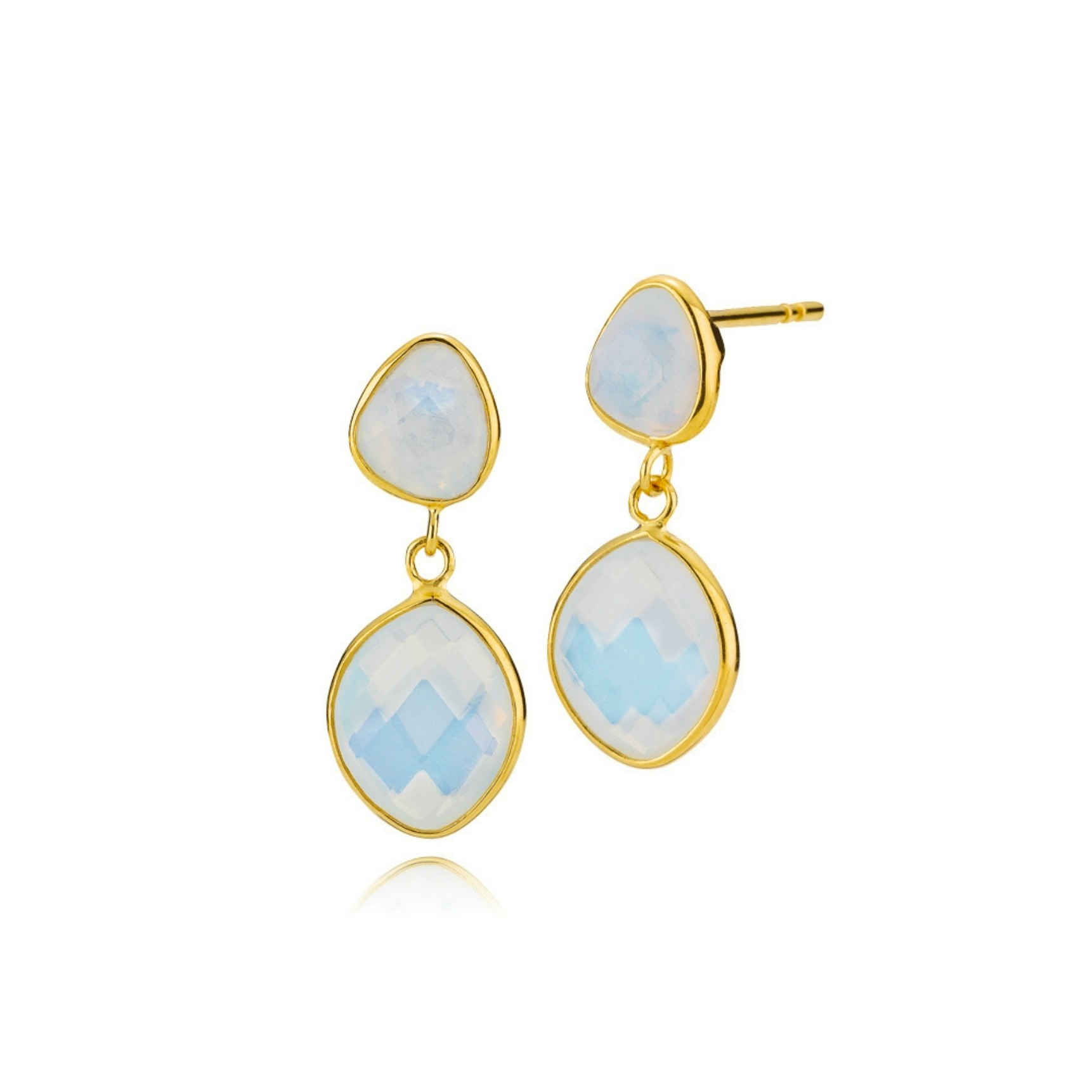 Sara Double Rainbow Earrings fra Izabel Camille i Forgylt-Sølv Sterling 925