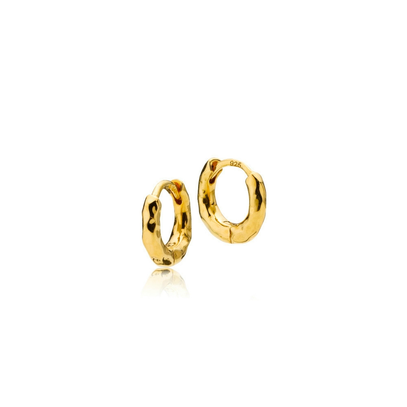 Christina Mini Hoops van Izabel Camille in Verguld-Zilver Sterling 925
