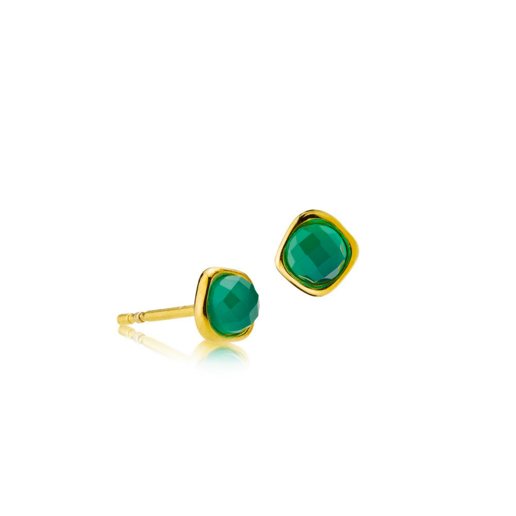 Athena Green Earsticks van Izabel Camille in Verguld-Zilver Sterling 925