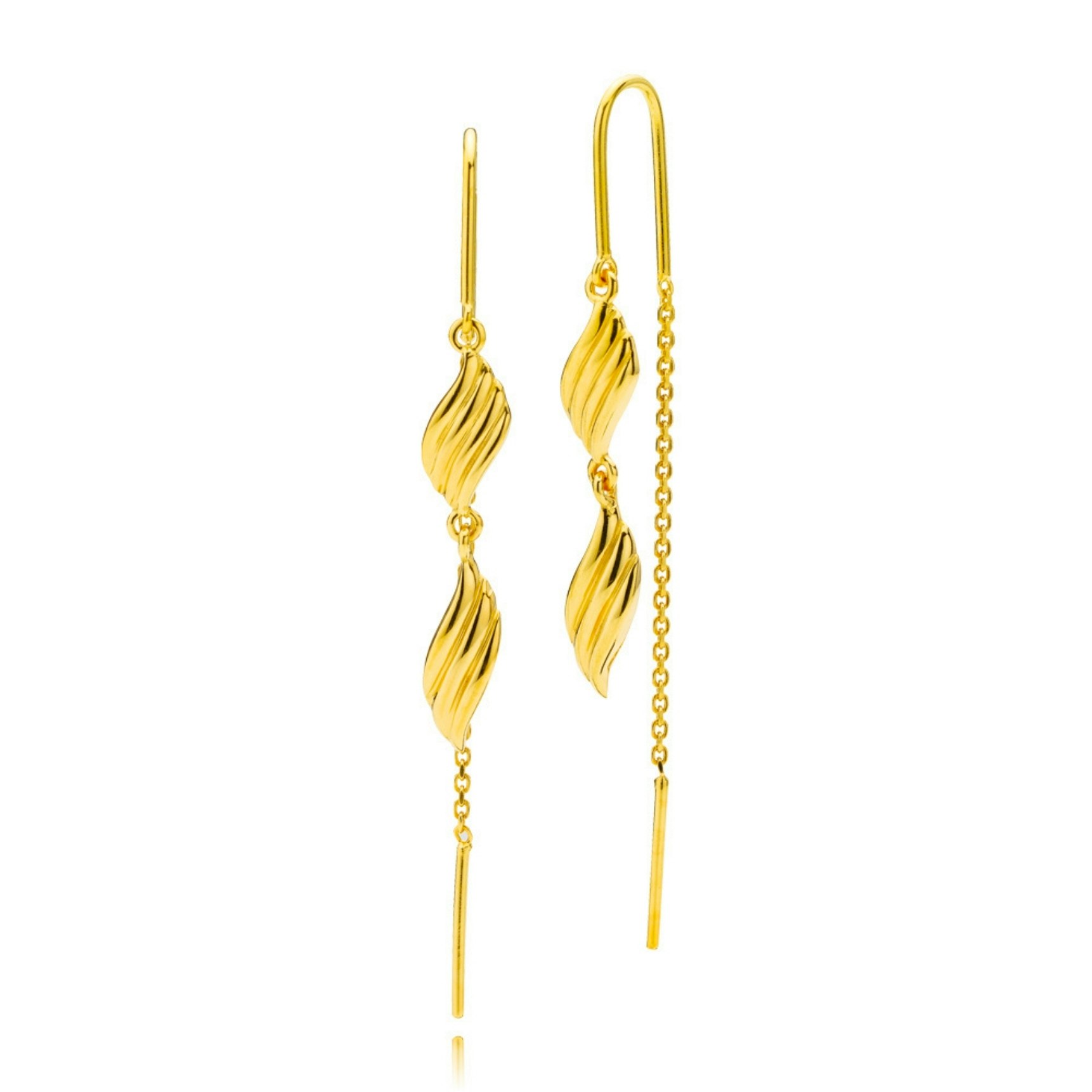 Julia Earchains van Izabel Camille in Verguld-Zilver Sterling 925