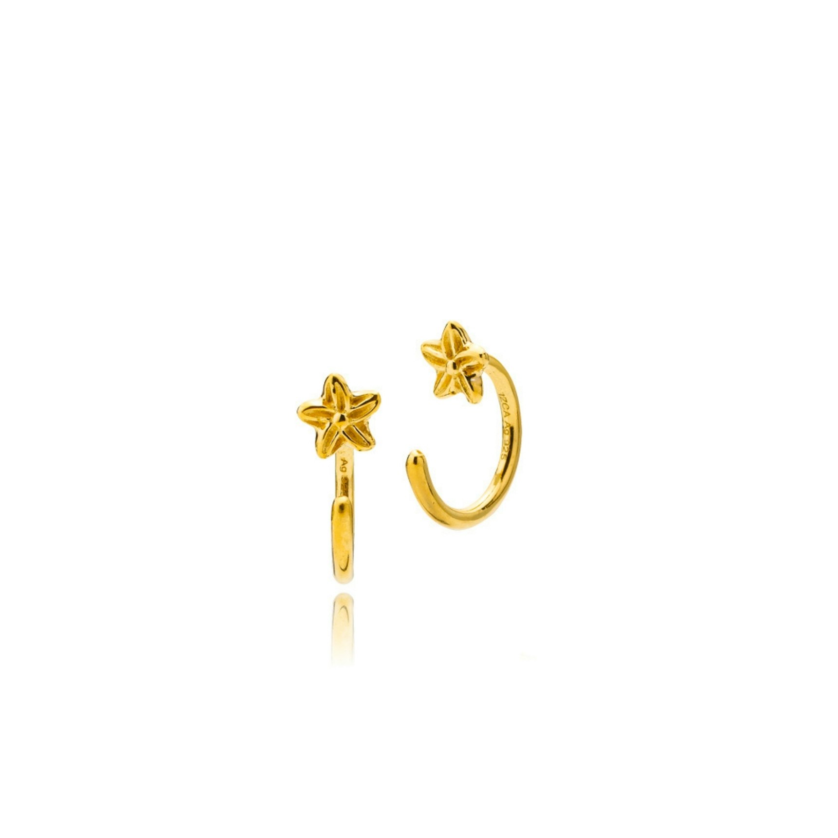 Rosalina Flower Hoops fra Izabel Camille i Forgylt-Sølv Sterling 925