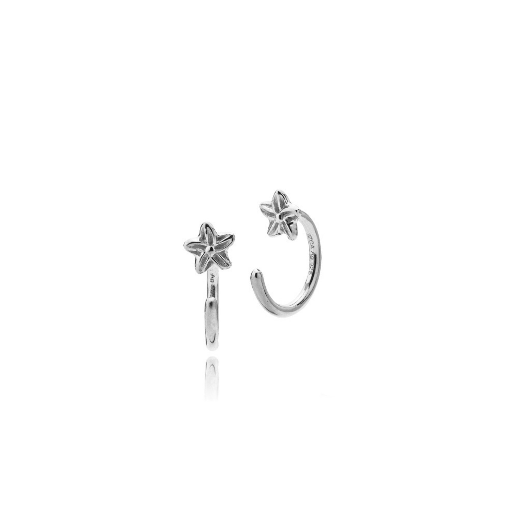 Rosalina Flower Hoops fra Izabel Camille i Sølv Sterling 925