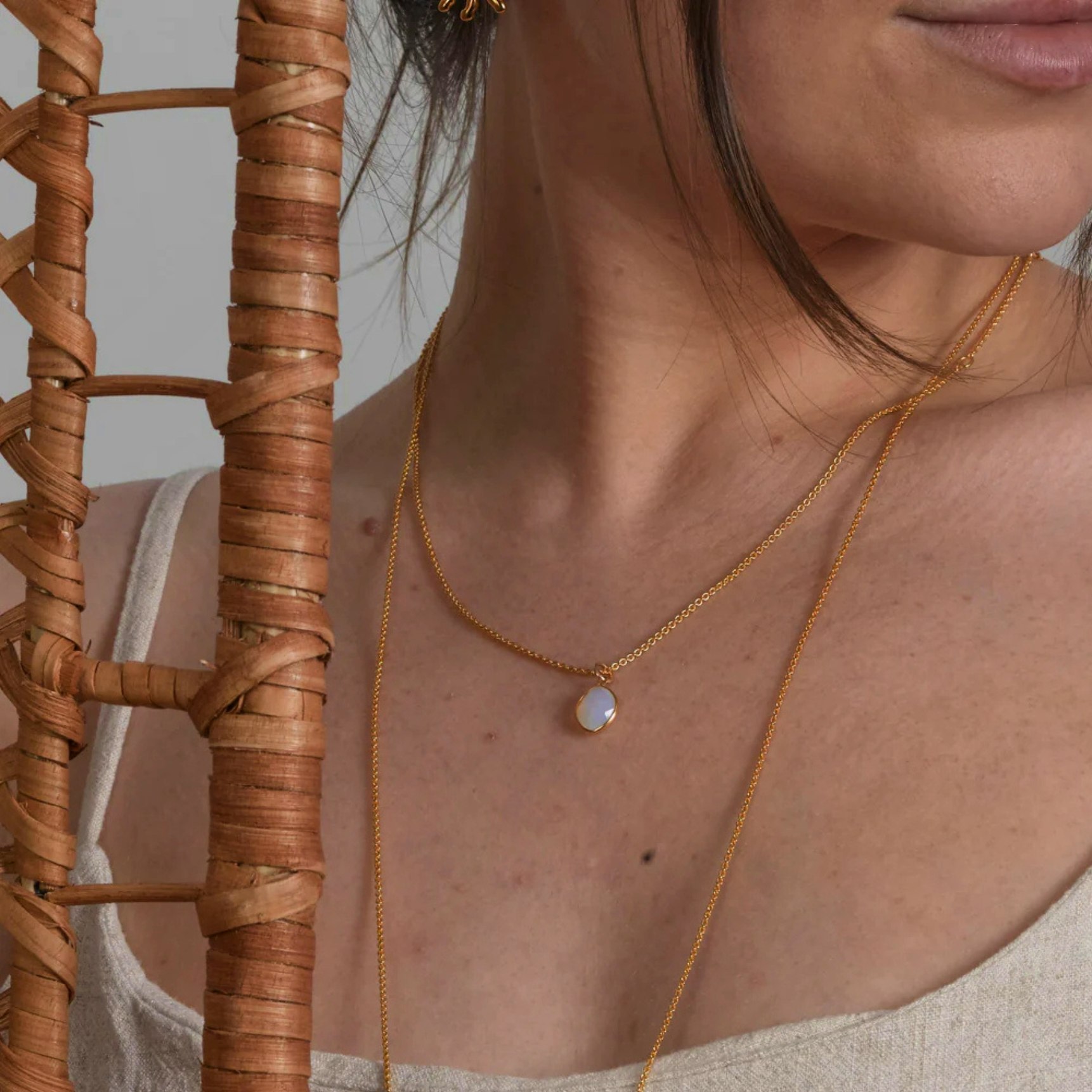 Sara Necklace Rainbow van Izabel Camille in Verguld-Zilver Sterling 925