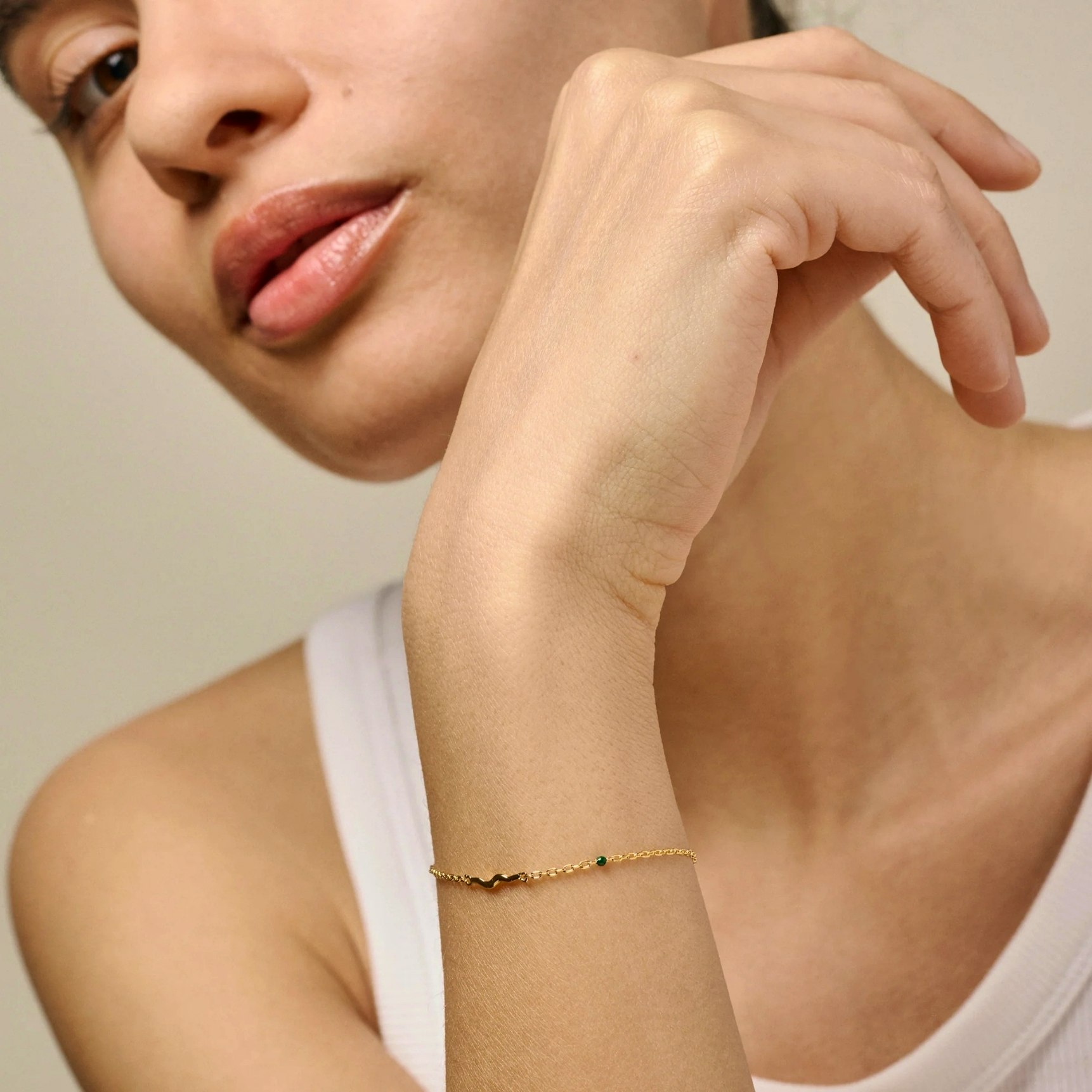 Etta Bracelet von Enamel Copenhagen in Vergoldet-Silber Sterling 925