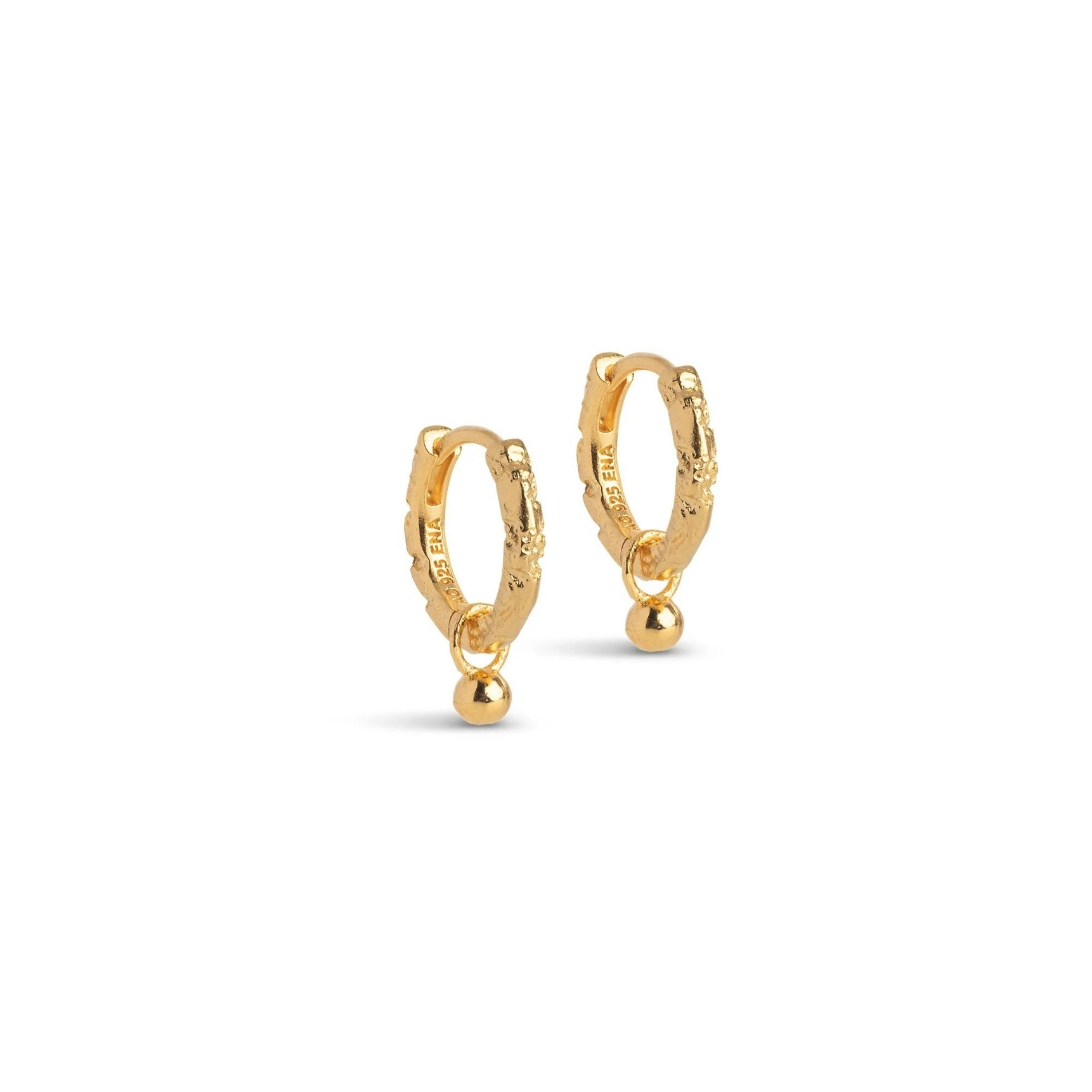Belle Hoops de Enamel Copenhagen dans Plaqué or-Argent Sterling 925