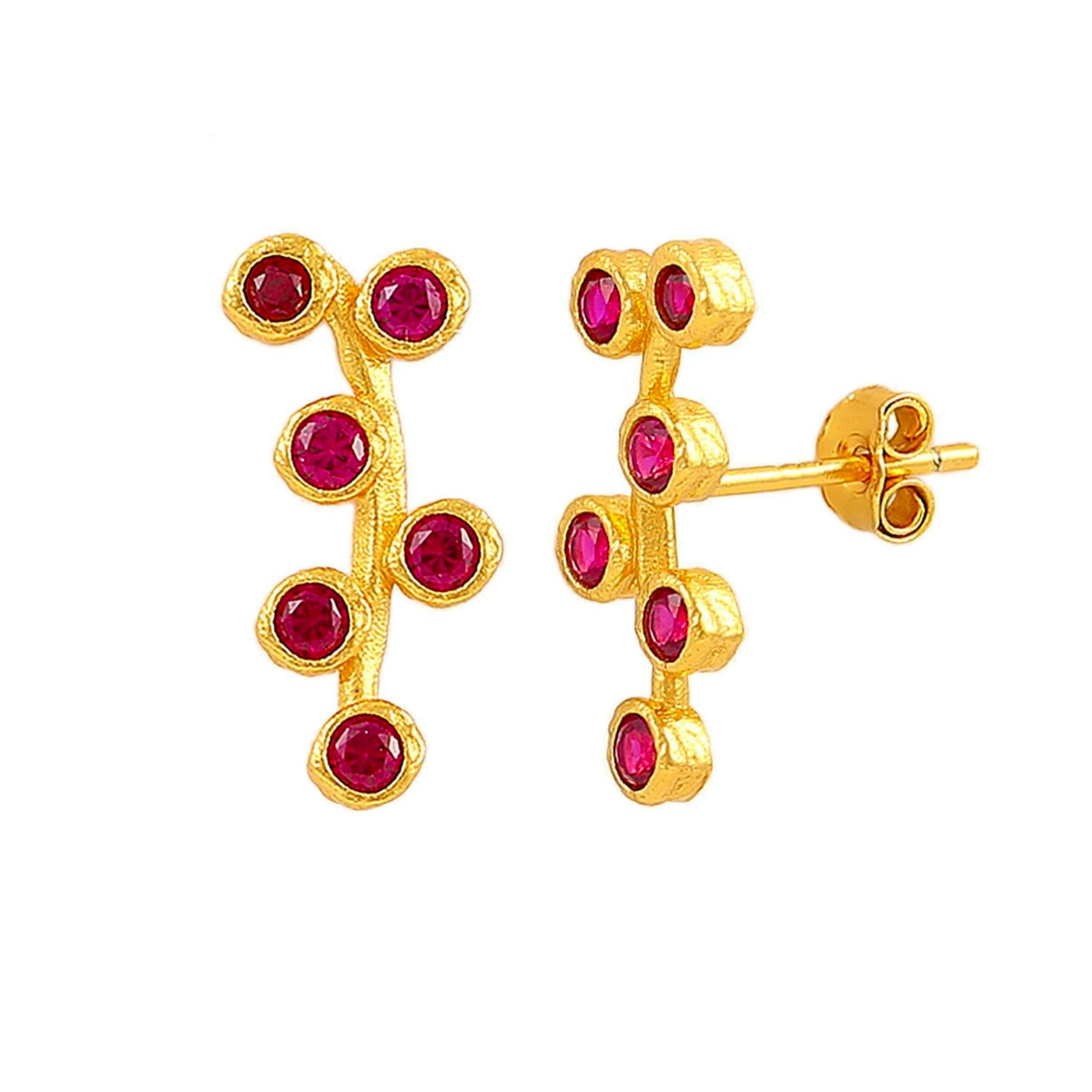 Amber Red Earrings